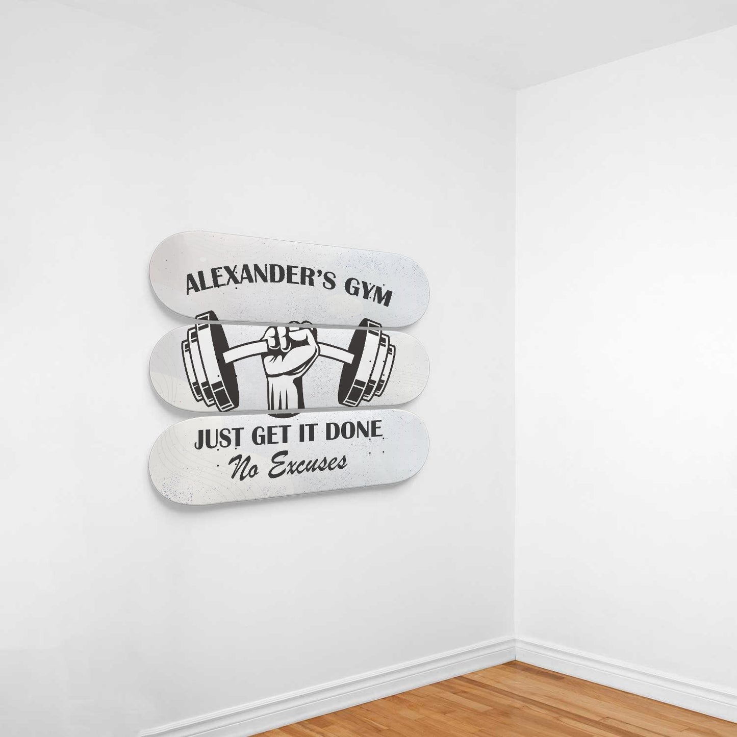Custom Home Gym Wall Art Vol. 4 - 3piece Skateboard Wall Art