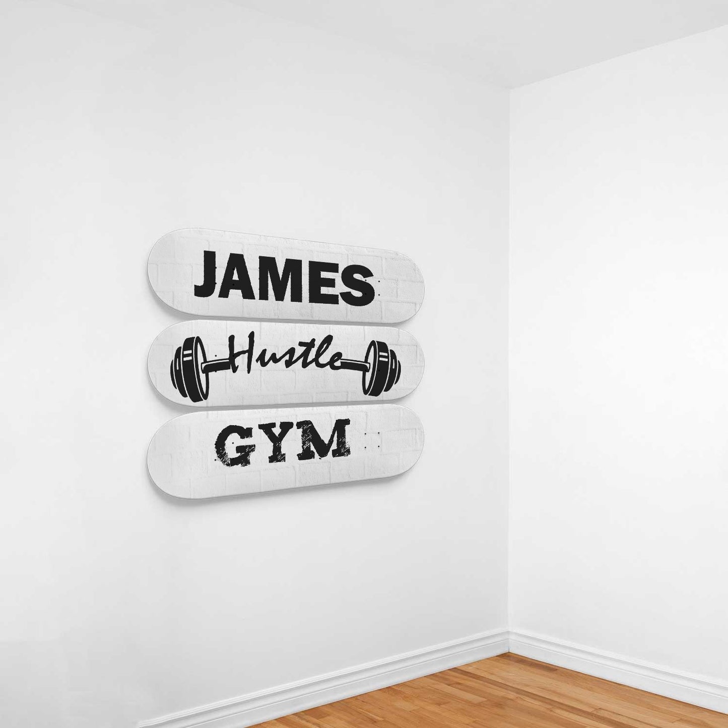 Custom Home Gym Wall Art Vol. 5 - 3piece Skateboard Wall Art