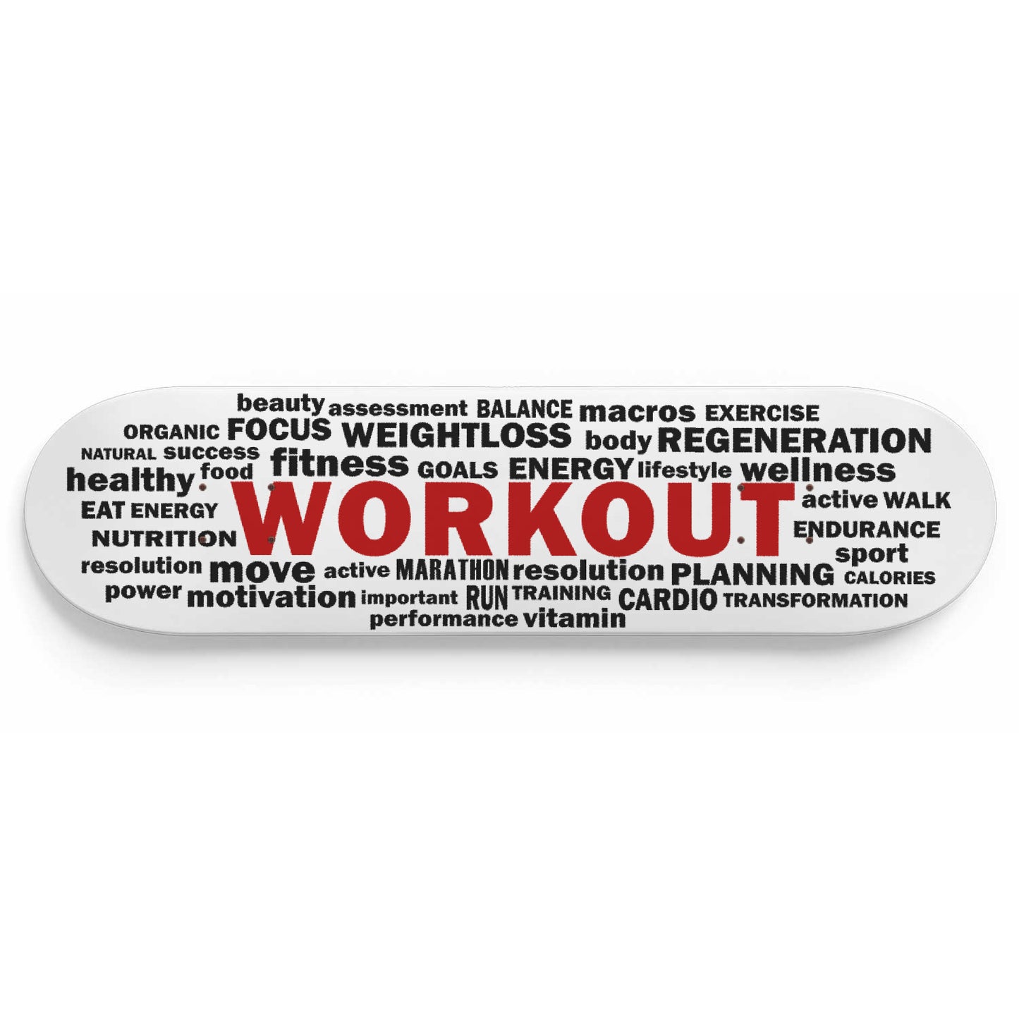 Workout Motivational Gym Wall Art - 1-piece Skateboard Wall Art