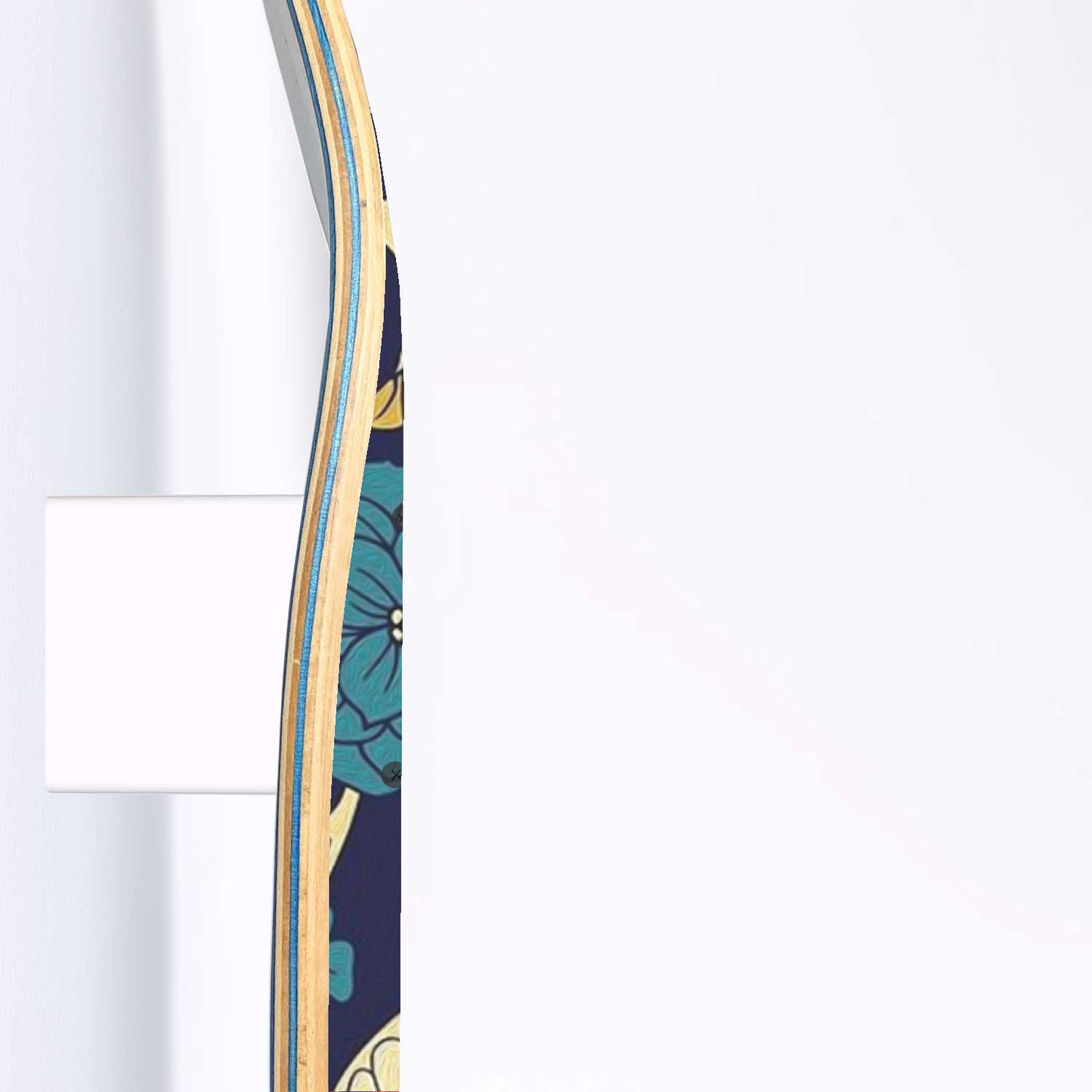 Colorful Floral, Modern Floral & Coral Pattern | 3 piece Skateboard Art