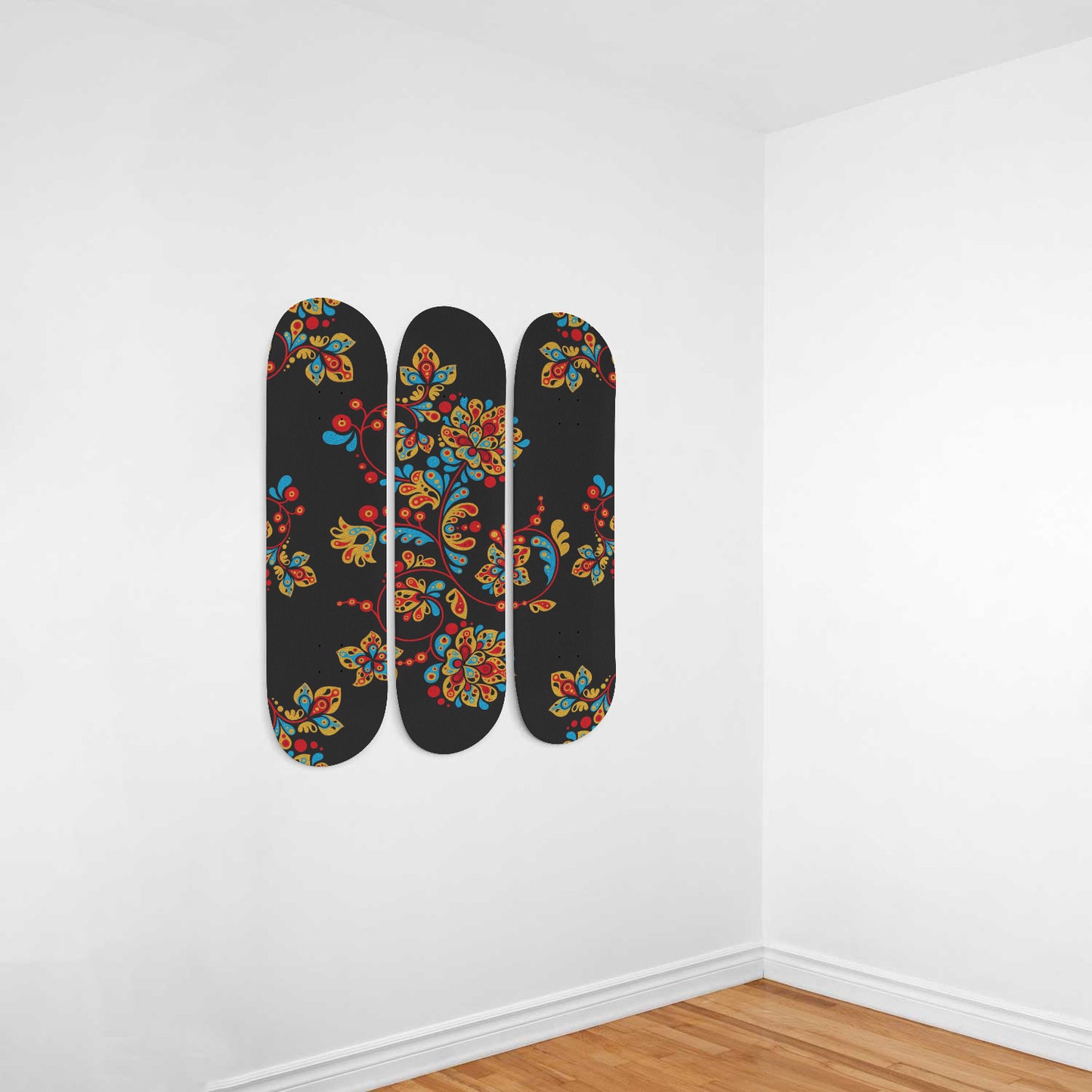 Folk Art Flowers | 3 Skateboard Art