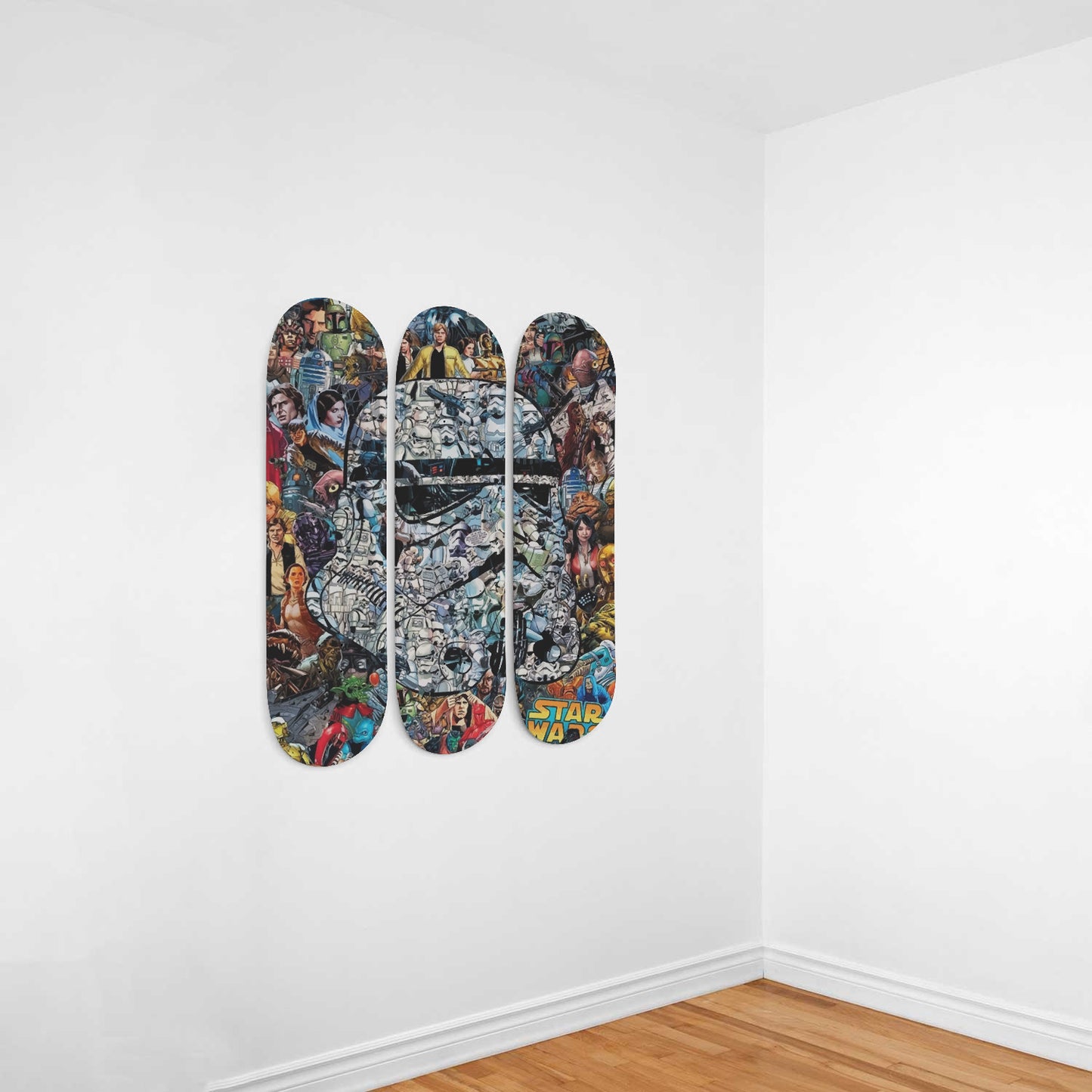 Star Wars - Character Collage - Stormtrooper - 3-piece Skateboard Wall Art