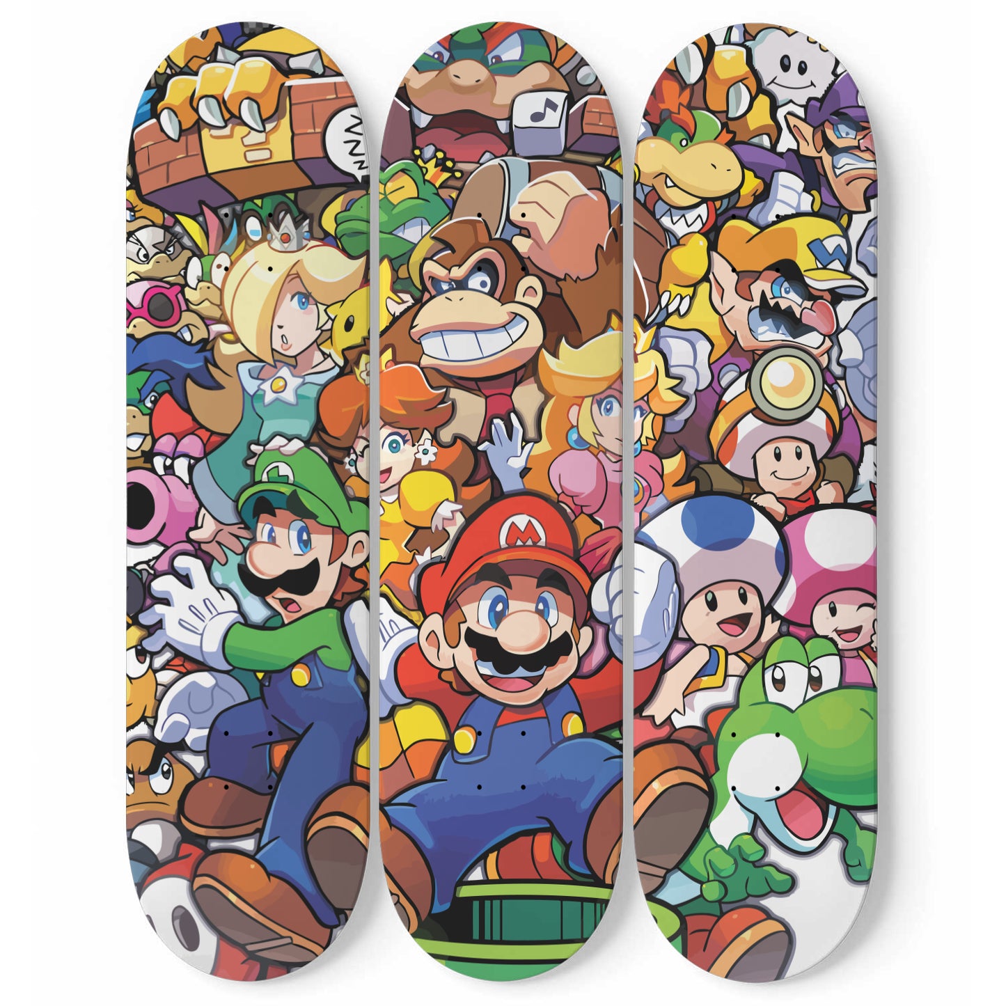 Custom Skateboard Wall Art From Your Own Photo | Personalized 3-Decks Skateboard Wall Art