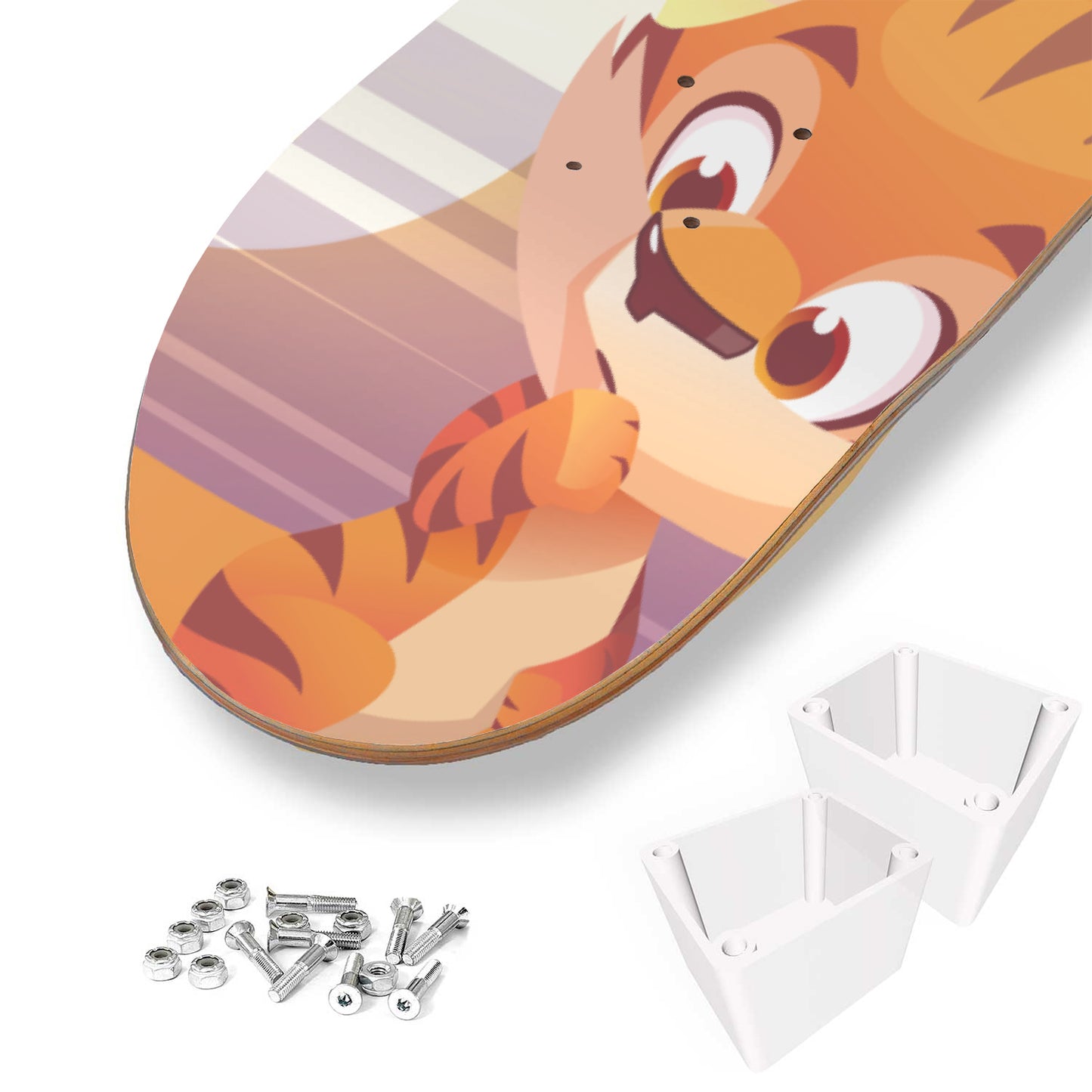 Islanders Cartoon inspired - 'Monkey & Tiger' - 3 piece - Skateboard Wall Art