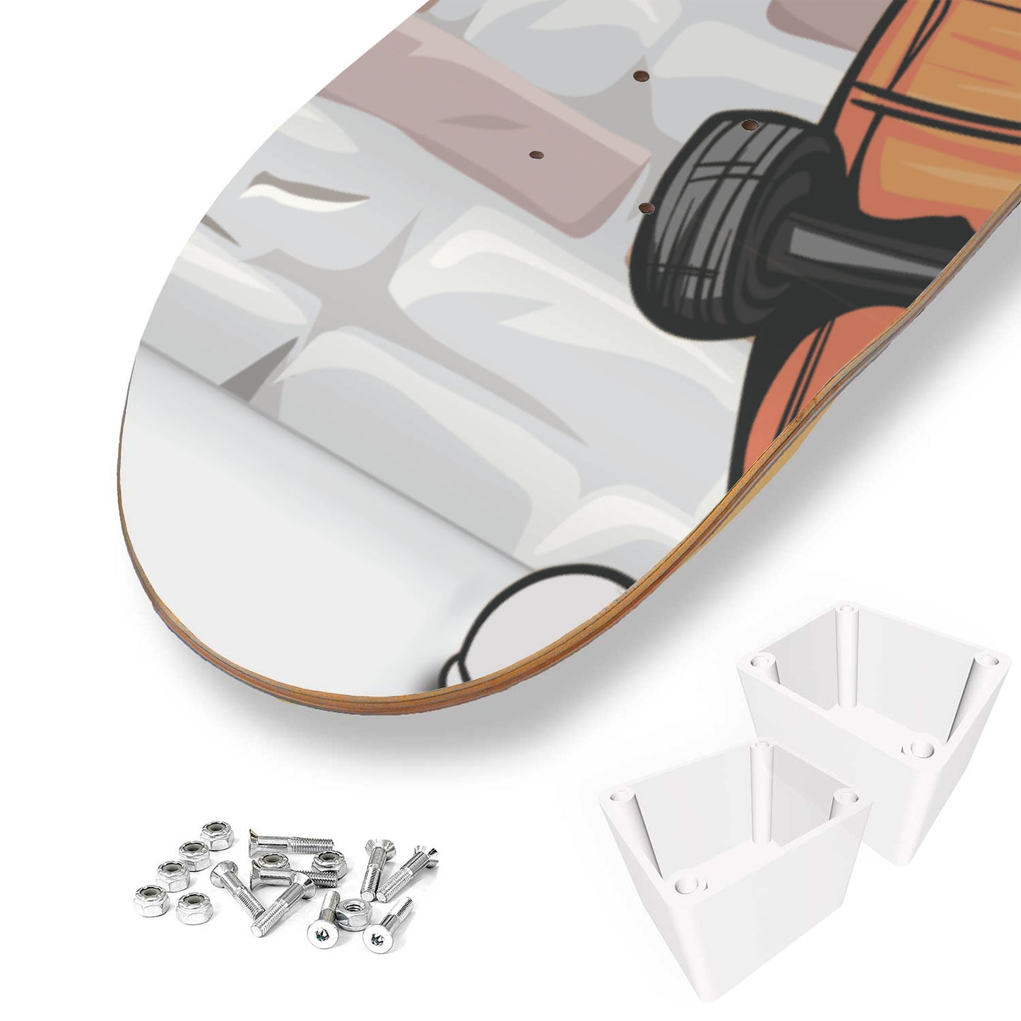 Geek Monkey Inspired - 'Monkey Gamer' Art - 3 piece - Skateboard Wall Art