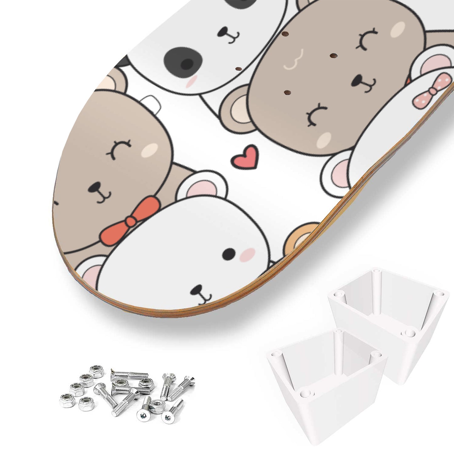 Lovable Teddy Bears, Polar Bears & Pandas - 3 piece - Skateboard Wall Art