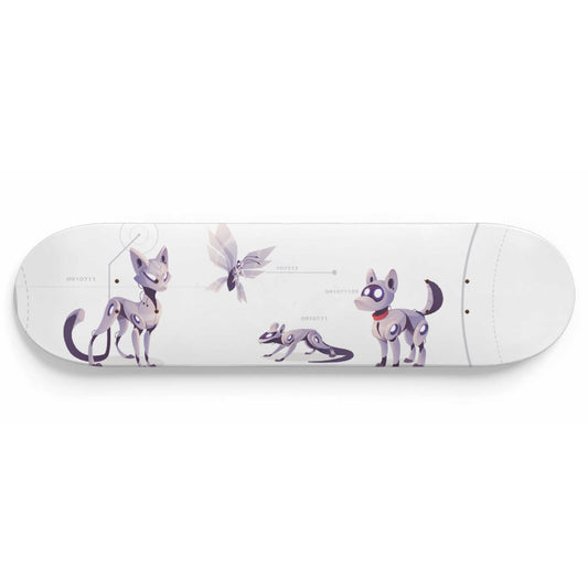 Mechanical Animals inspired - 'Cat, dog, rat and insects wasp robots' - Skateboard Wall Art