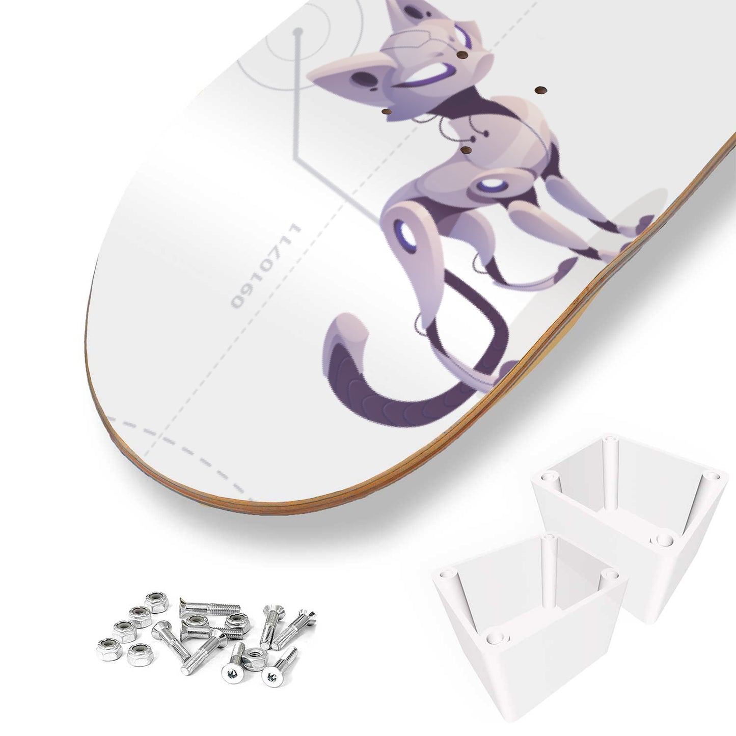Mechanical Animals inspired - 'Cat, dog, rat and insects wasp robots' - Skateboard Wall Art