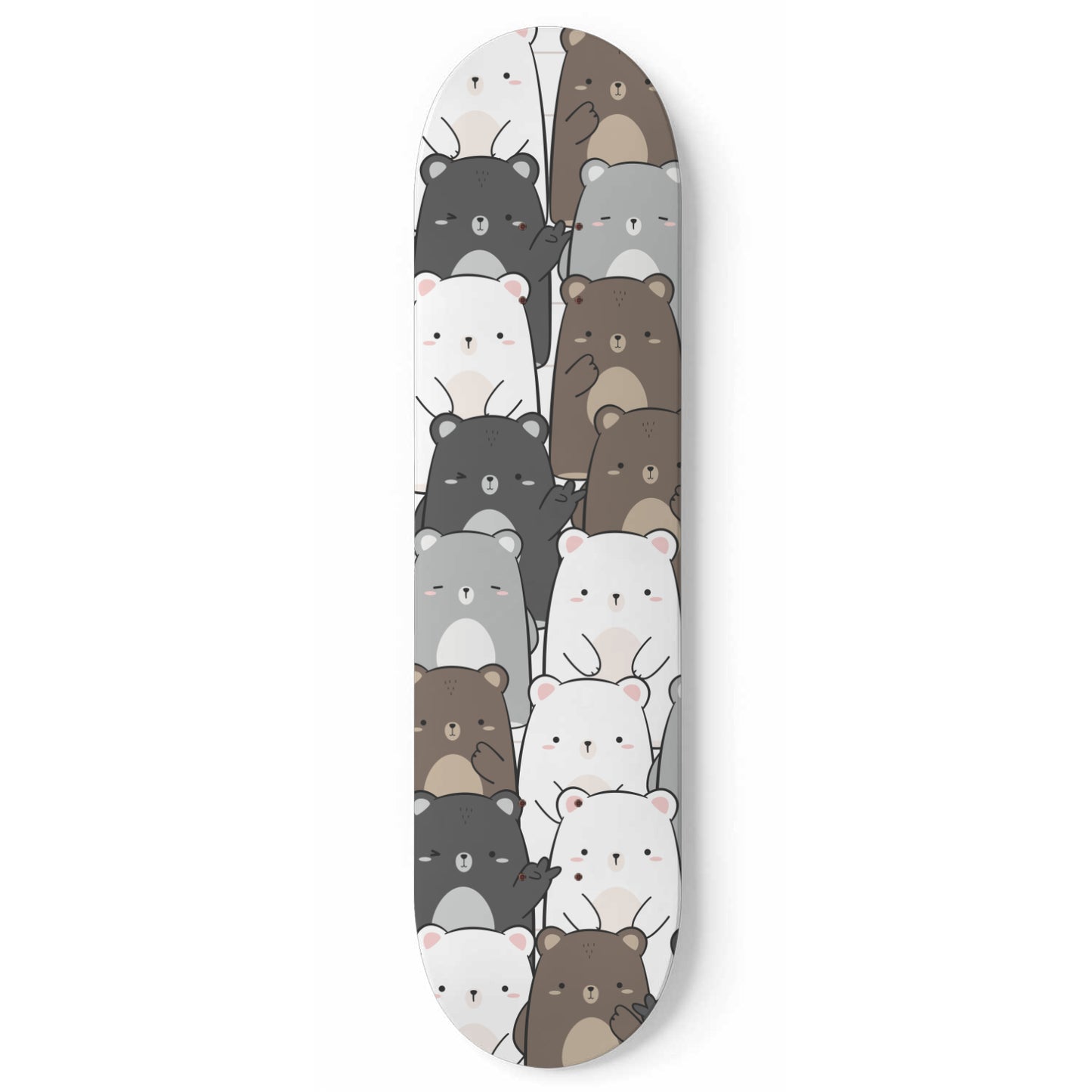 Cute Teddy Bear & Polar Bear - Skateboard Wall Art