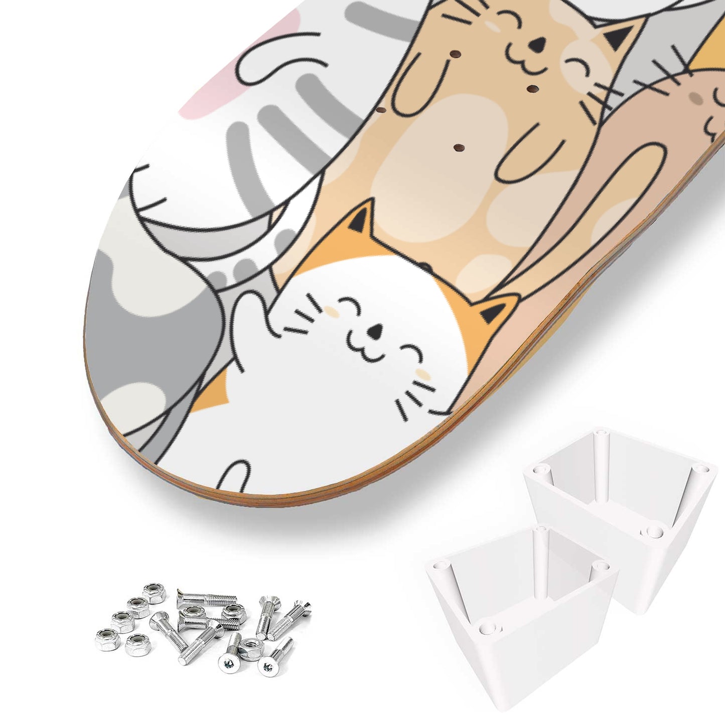 Cute Cartoon Cat Inspired -'Kawaii kitties' -Skateboard Wall Art
