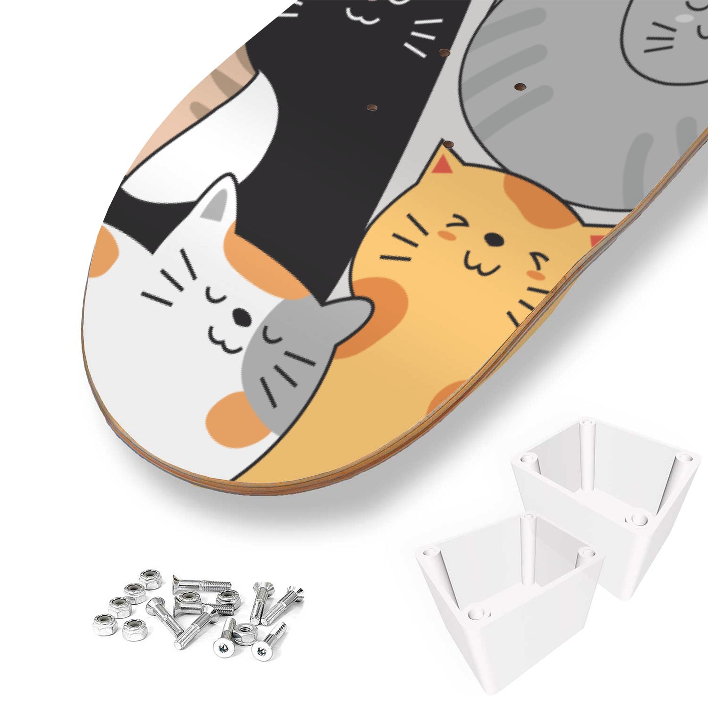 Cute Cartoon Cat Inspired -'Kawaii kitties' -Skateboard Wall Art