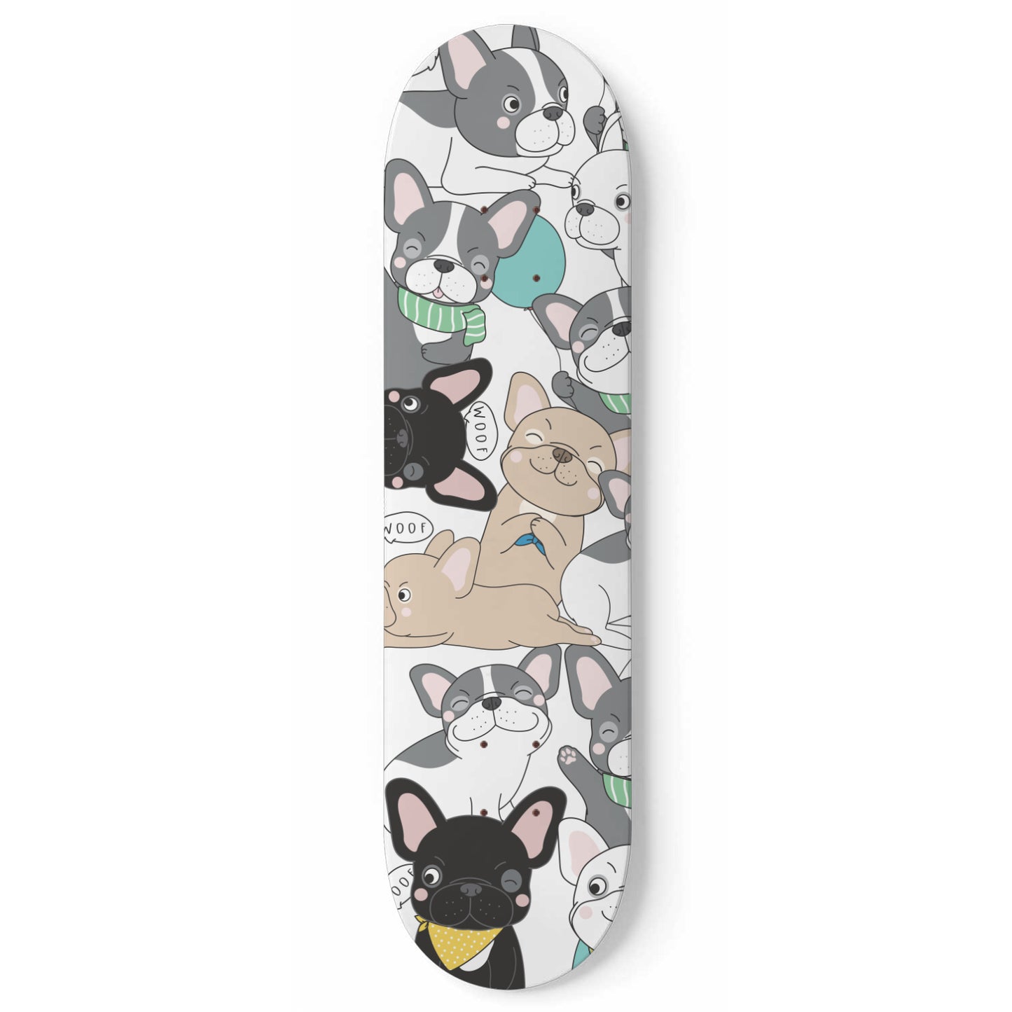 Cute French Bulldog - Skateboard Wall Art