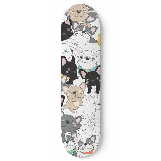 Cute French Bulldog - Skateboard Wall Art