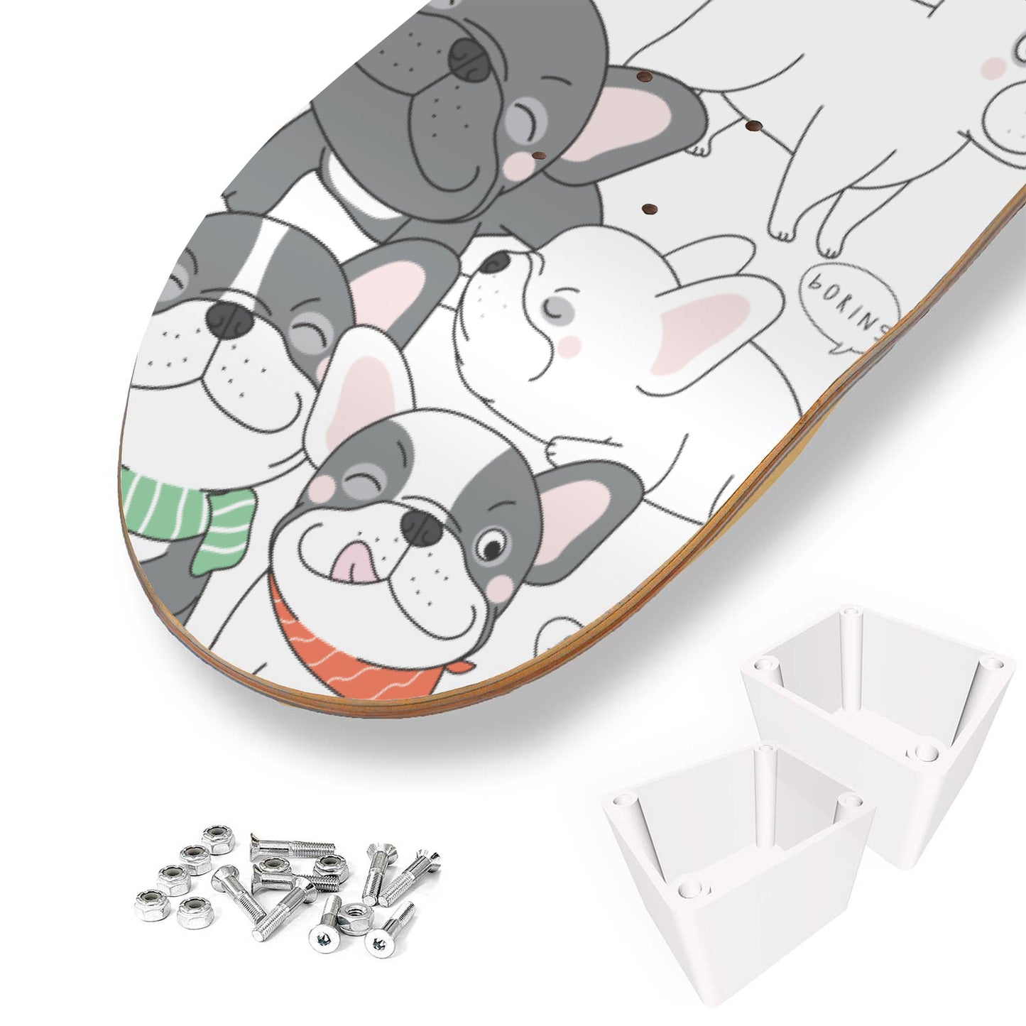 Cute French Bulldog - Skateboard Wall Art