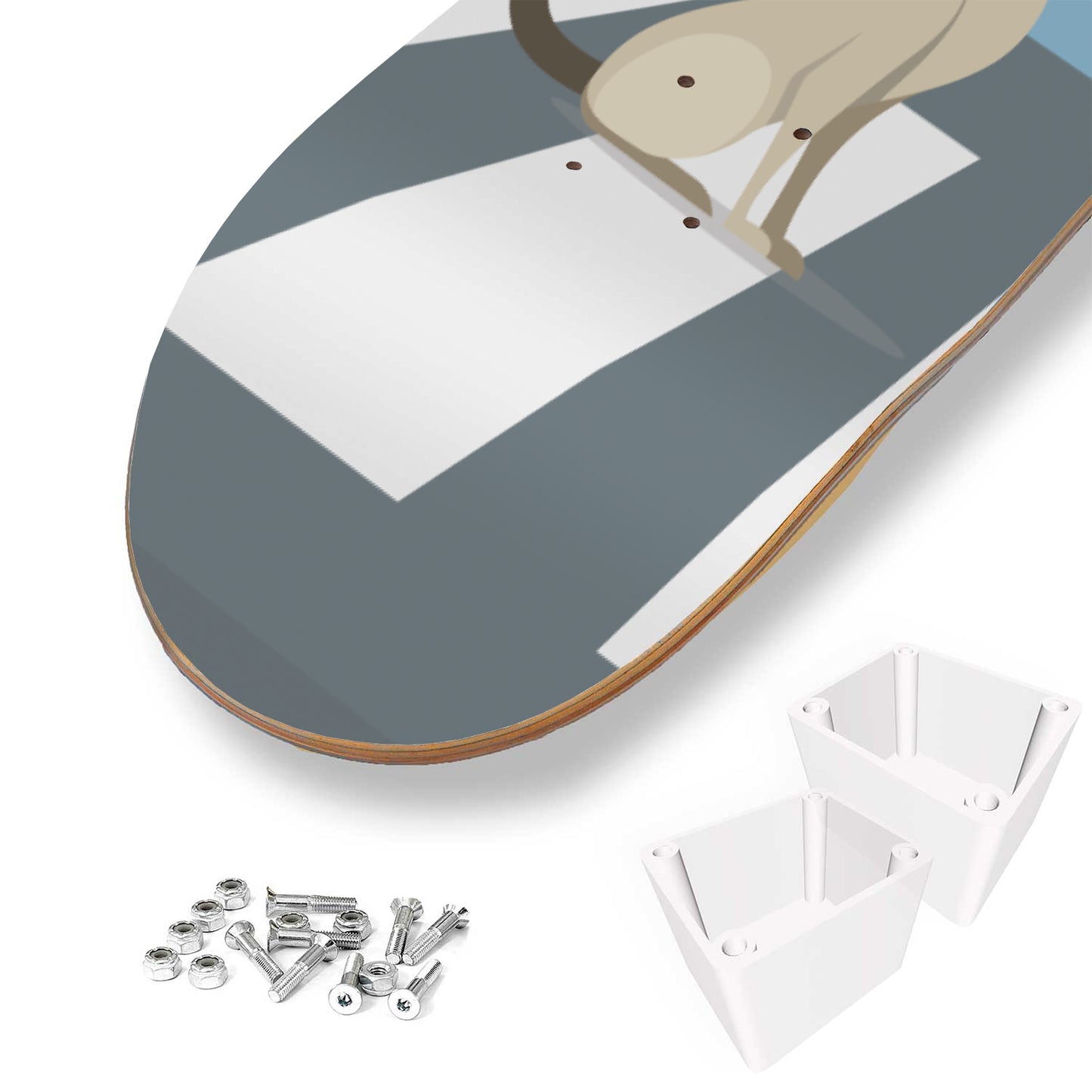 Adorable Cat Crossing New Horizon - Skateboard Wall Art