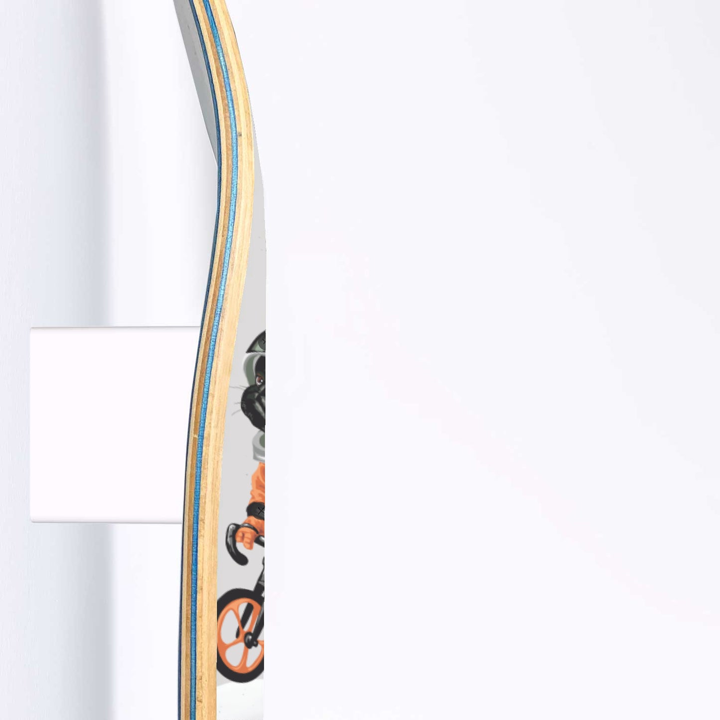 Moon Rider inspired - Black Dog in Astronaut Uniform Riding Bicycle -Skateboard Wall Art