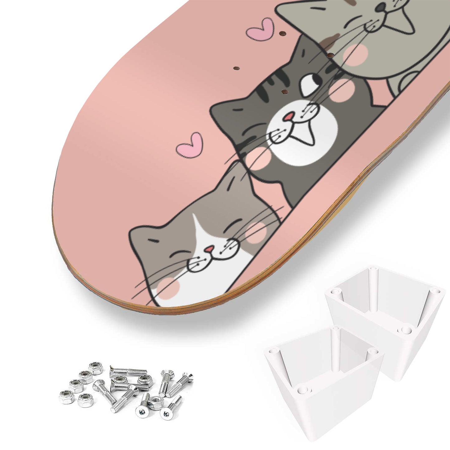 Set of Different Cute Cartoon Cats - Skateboard Wall Art