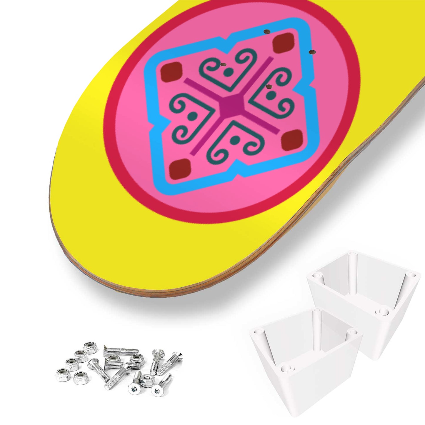 Hmong Ethnic - Embroidery Patterns Inspired Art - 3 Piece Skateboard Wall Art