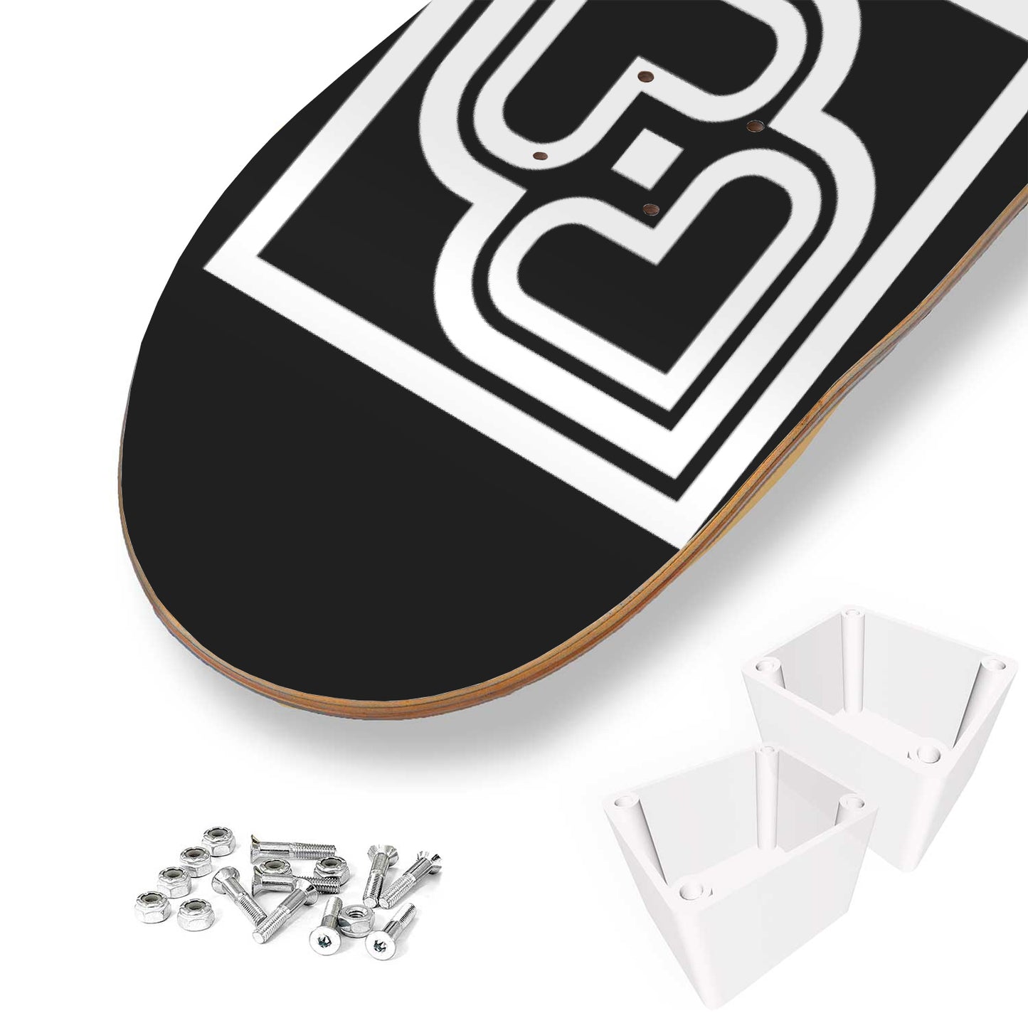 Hmong Ethnic - Embroidery Patterns Inspired Black & White Edition - 3 Piece Skateboard Wall Art