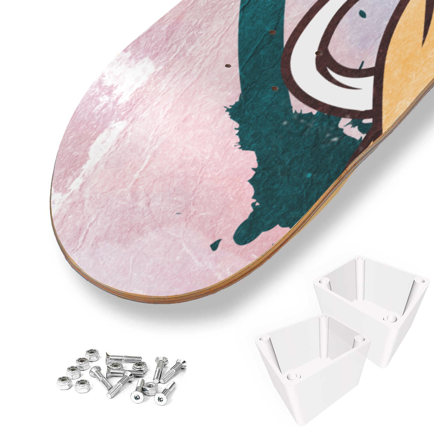 Hmong girl with Colourful Traditional Hat - 3 Piece Skateboard Wall Art