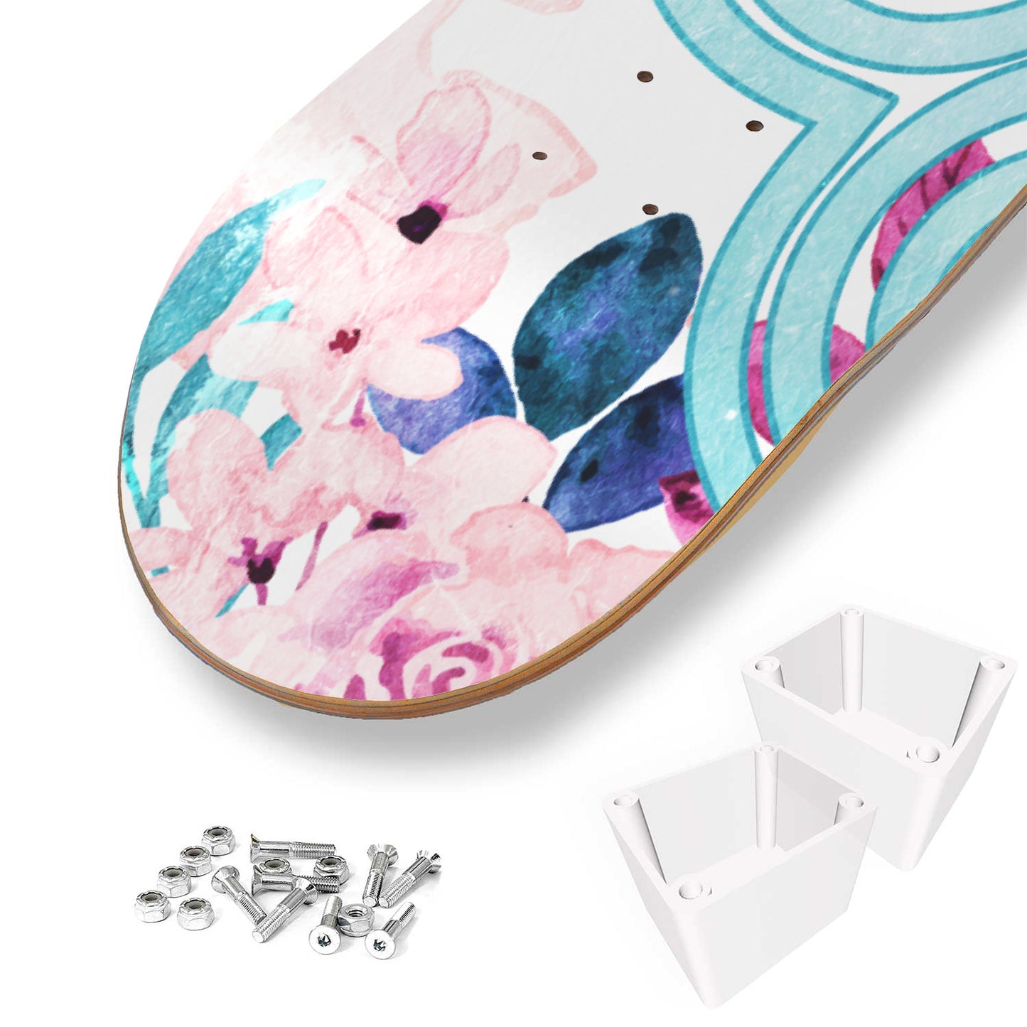 Hmong Textile Symbol Inspired - Elephant Foot- 3 Piece Skateboard Wall Art