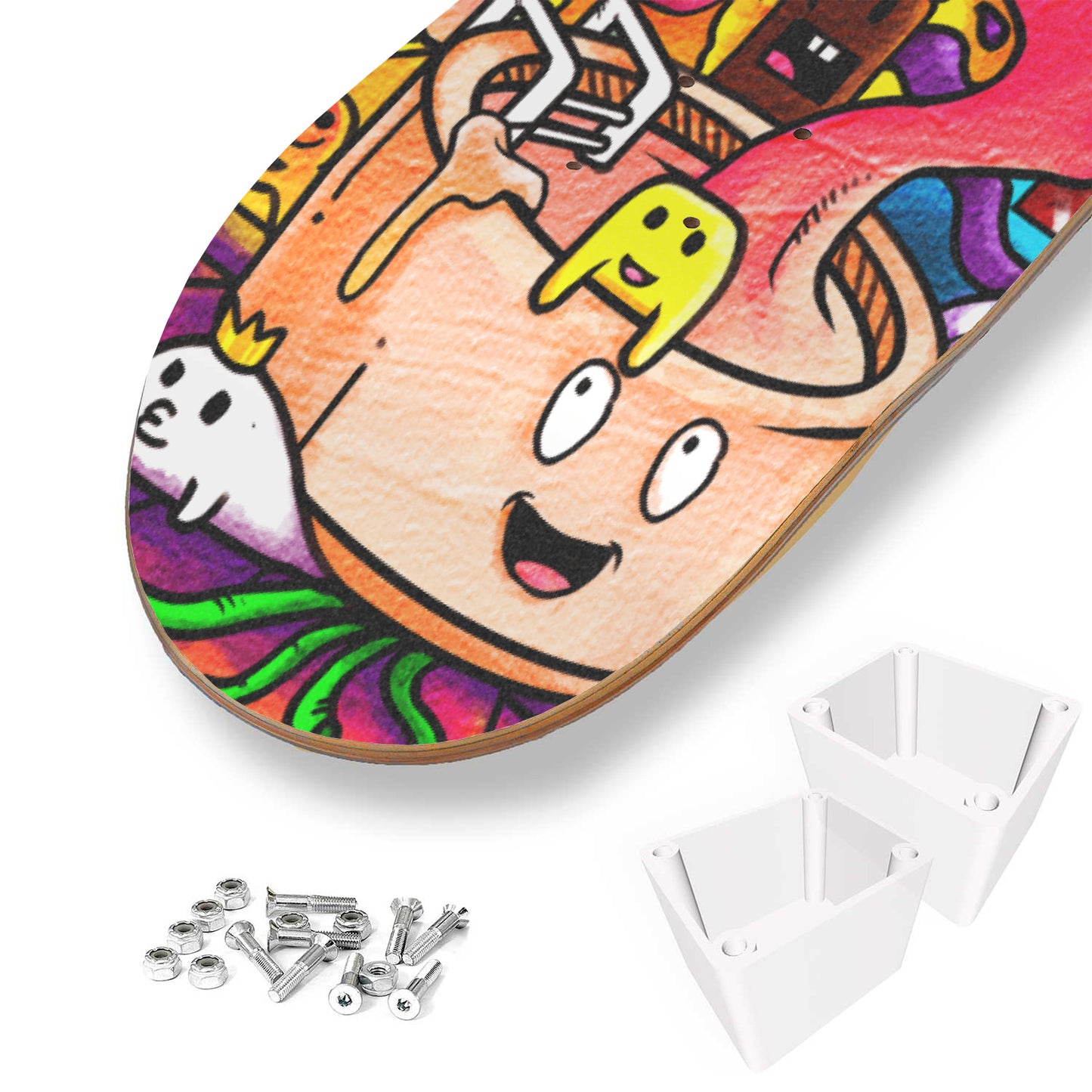 Coffee Thoughts Doodle - 1 Piece Skateboard Wall Art