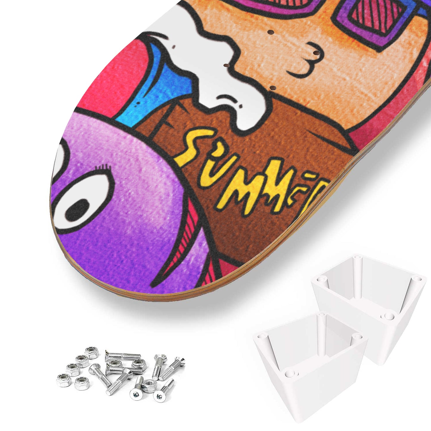 Beach Music Doodle - 3 Piece Skateboard Wall Art