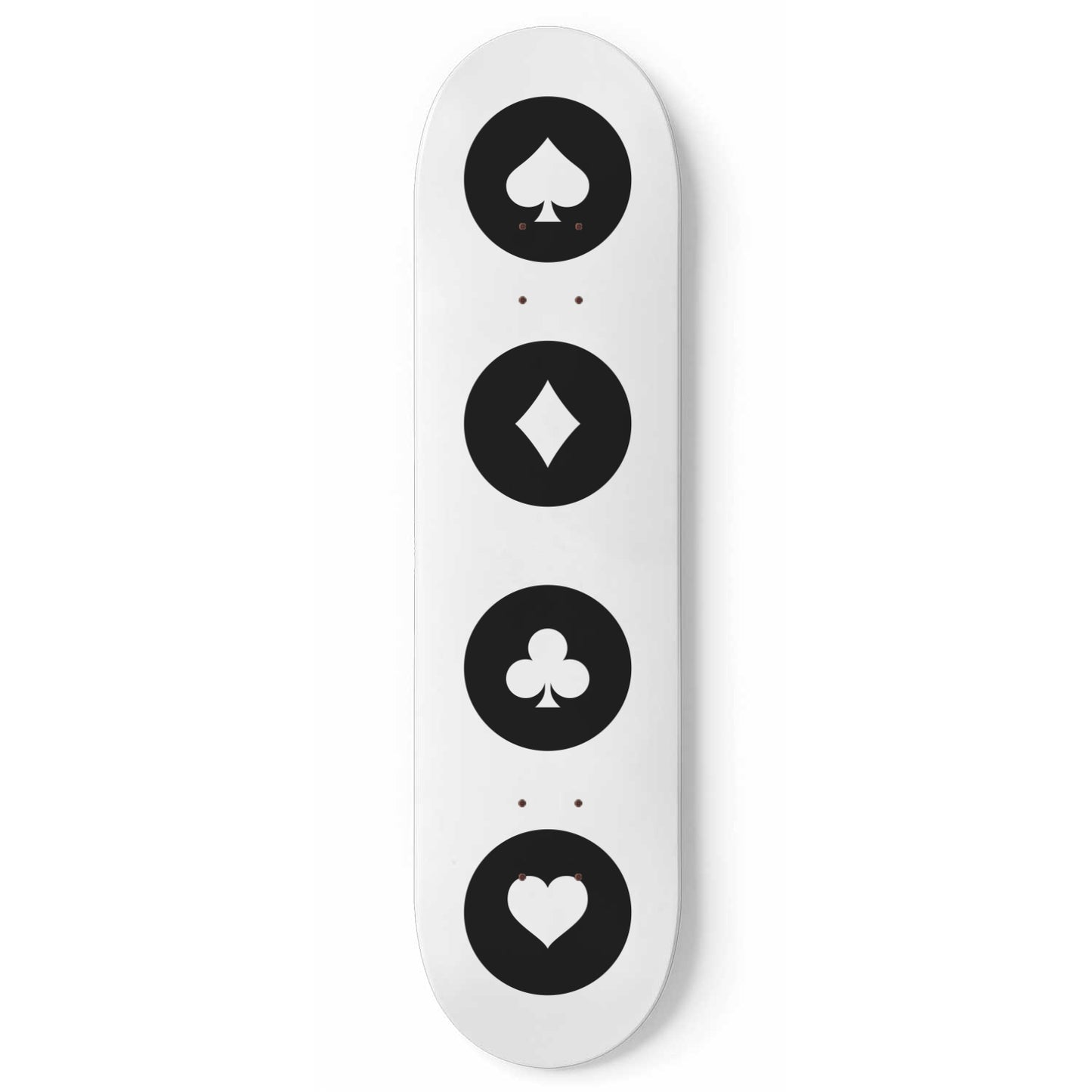 Playing Aces Cards Wall Print | 1 - Deck Skateboard Wall Art, Retro Wall Mount Hanging, Retro Trendy Aesthetic Print