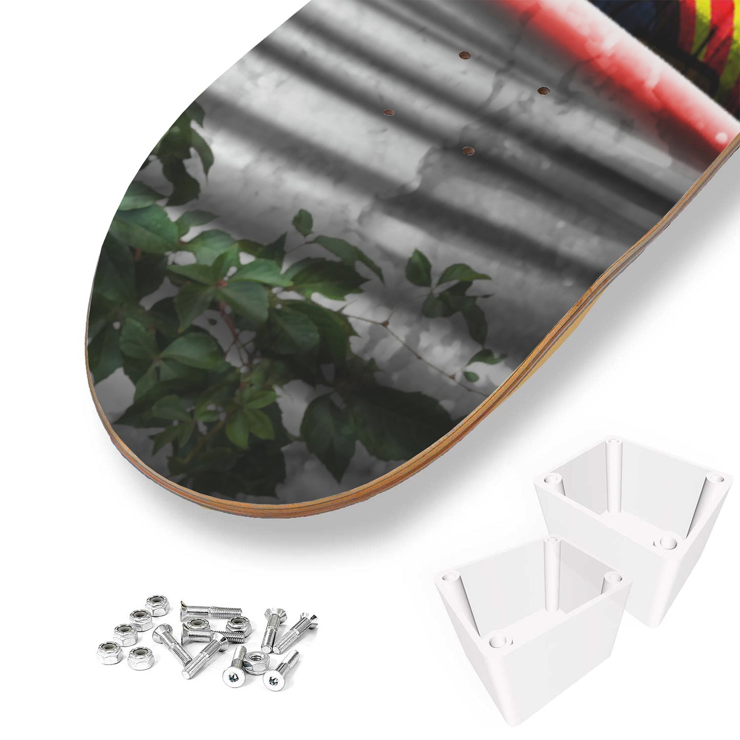 Banksy Behind The Curtain | 3 - Piece Skateboard Wall Art, The Boy Looking Behind The Curtain, Martin Watson Wall Decor, Banksy Wall Print
