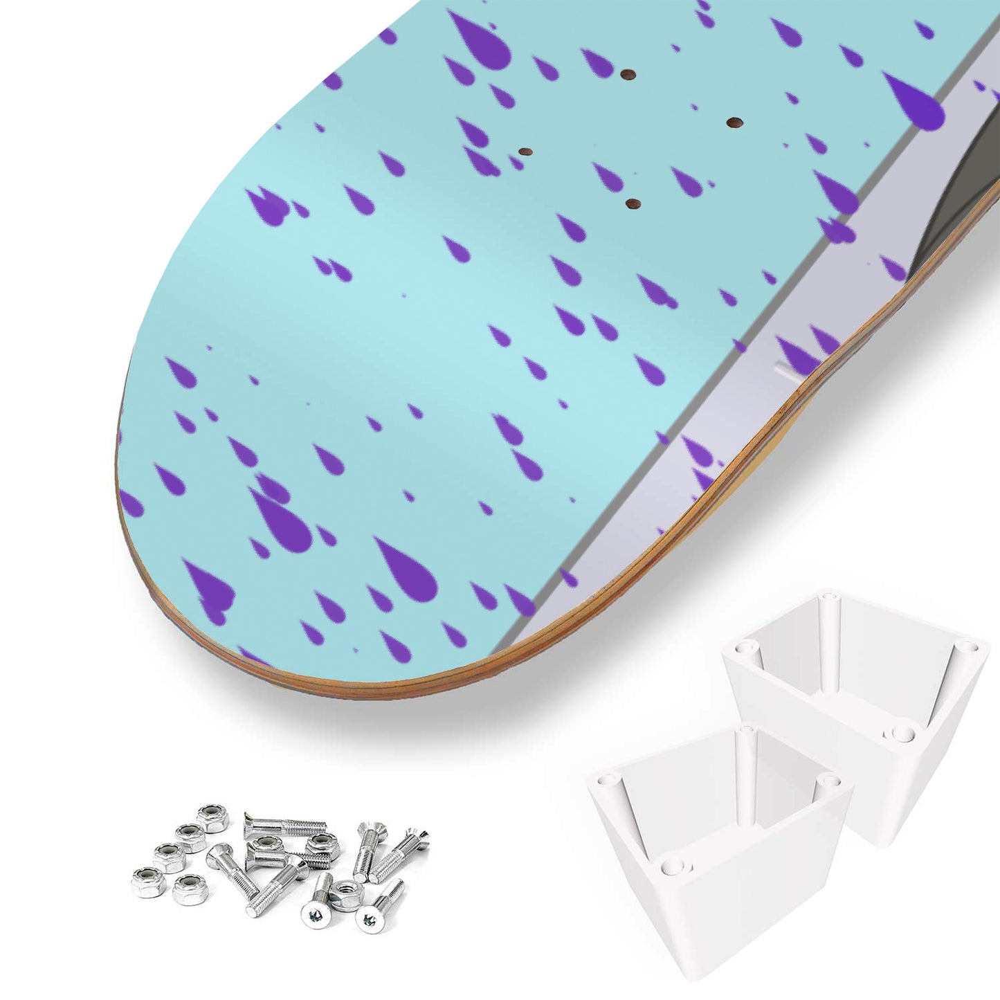 Rainbow Rain Banksy Art - Nobita Color Rain | 3 - Set Skate Deck Art, Banksy Grafitti Home Decor - Office Decor