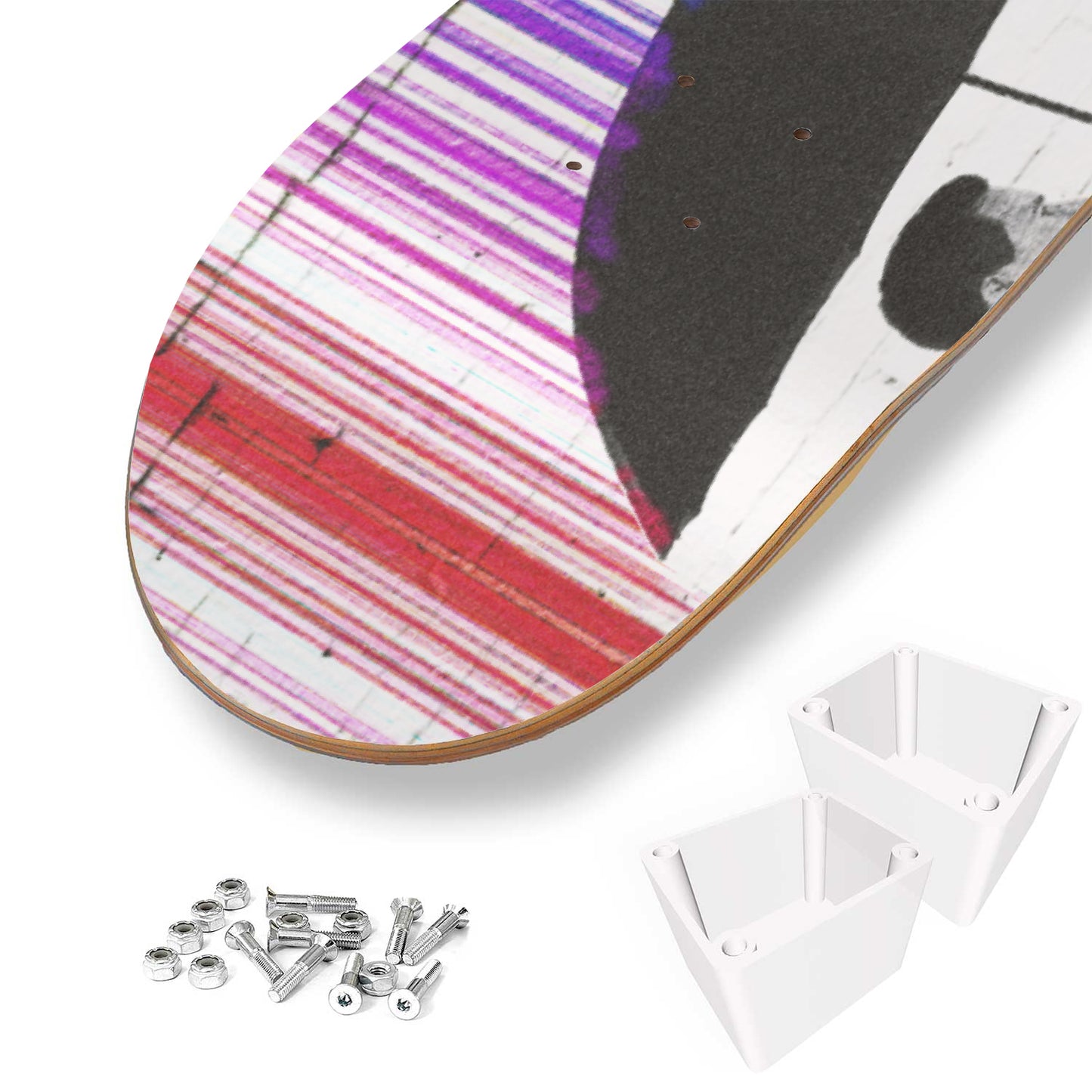 Banksy Rainbow Rain Style Wall Art | Banksy Wall Decor Color Rain Art Pop Art - Maple Wood Skateboards - Home Decor - Office Decor