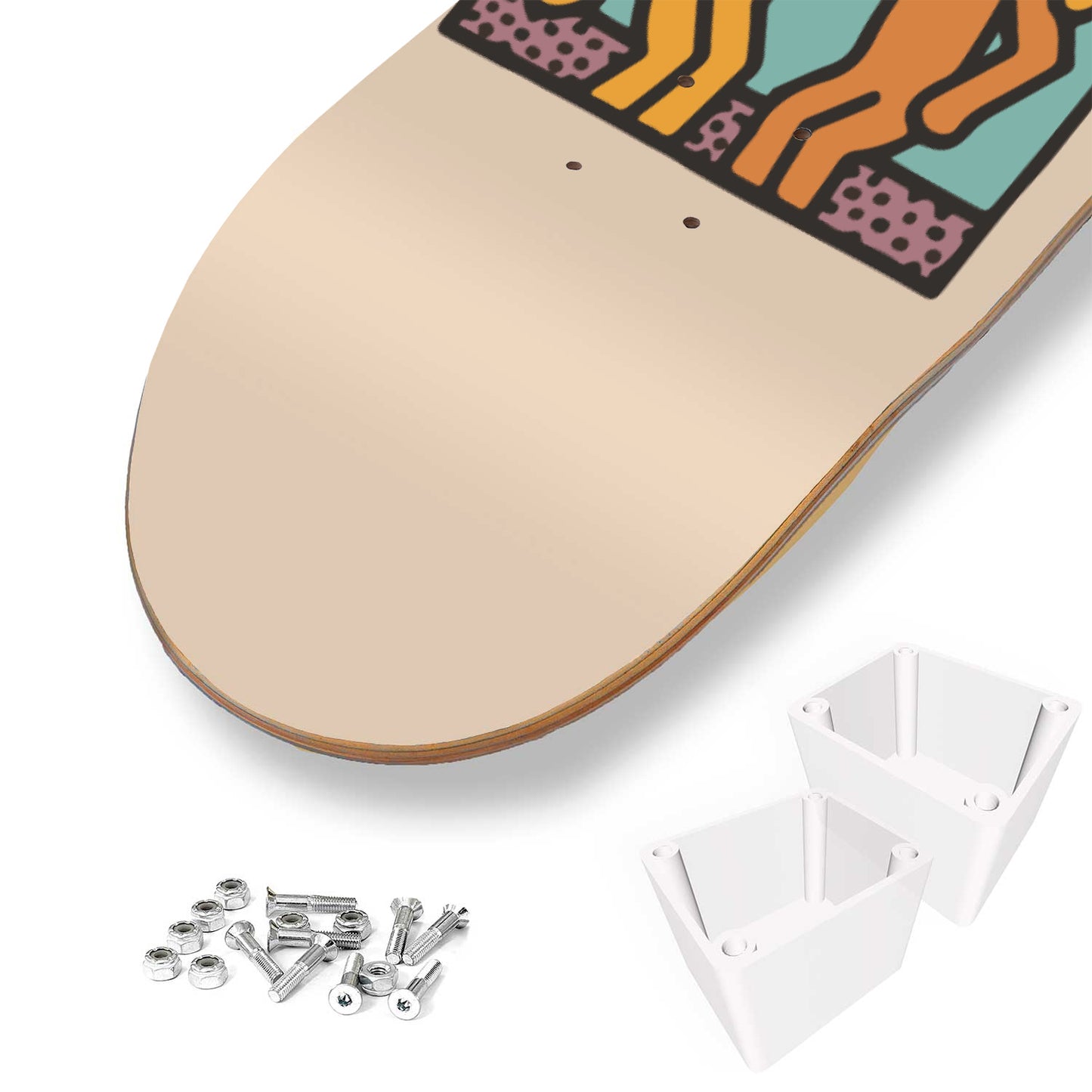 Keith Haring Skateboard Wall Art, Pop Art Mural Print, Pro - Grade Maple Wood Wall Mount Hanging