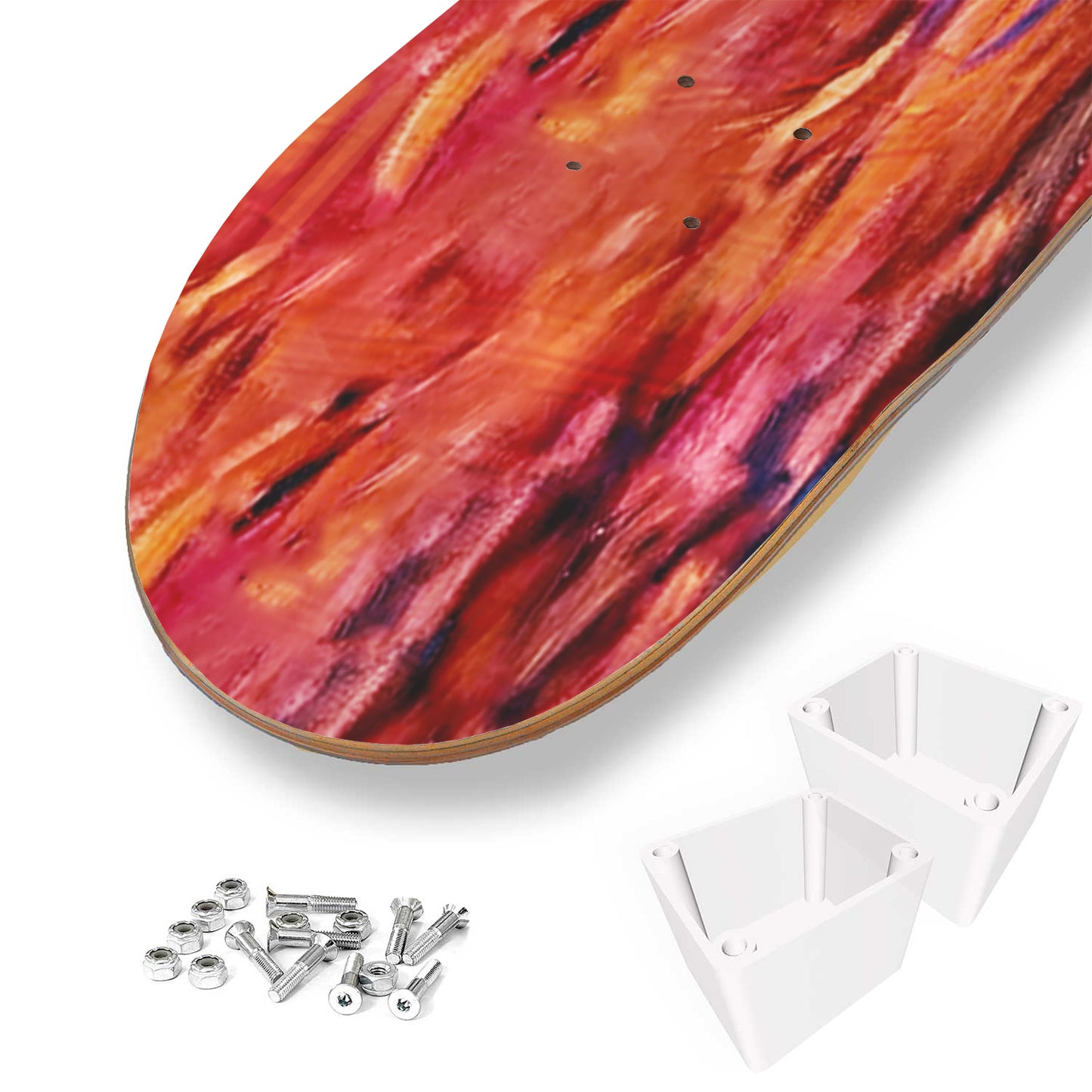 Highland Scottish Cow Wall Art Print |  3 - Piece Skateboard Wall Art, Highland Cow Print, Home/Office Wall Art Decor