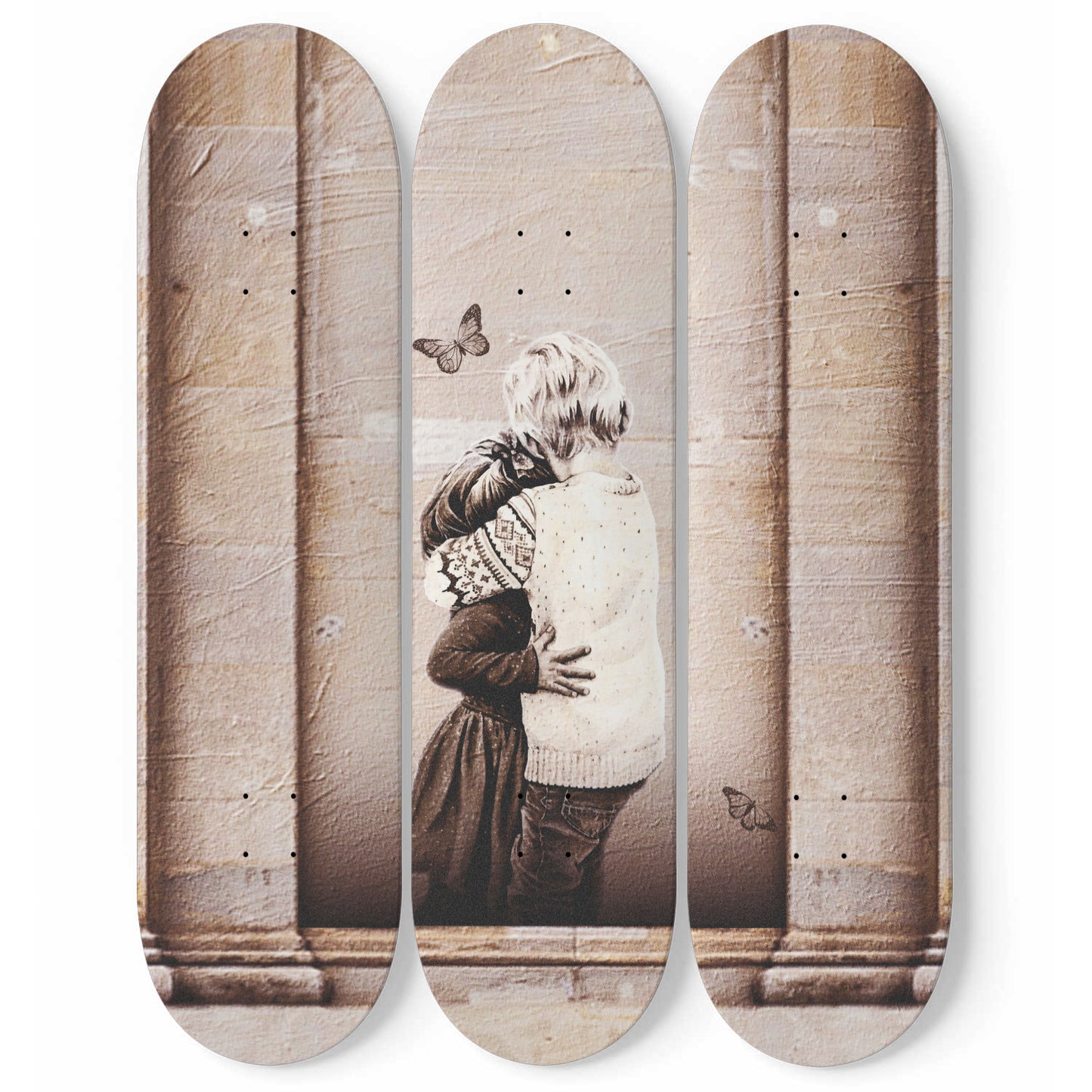 Banksy Brother and Sister Love Skate Deck Art Banksy Wall Decor Skateboard Art Living Room Decor