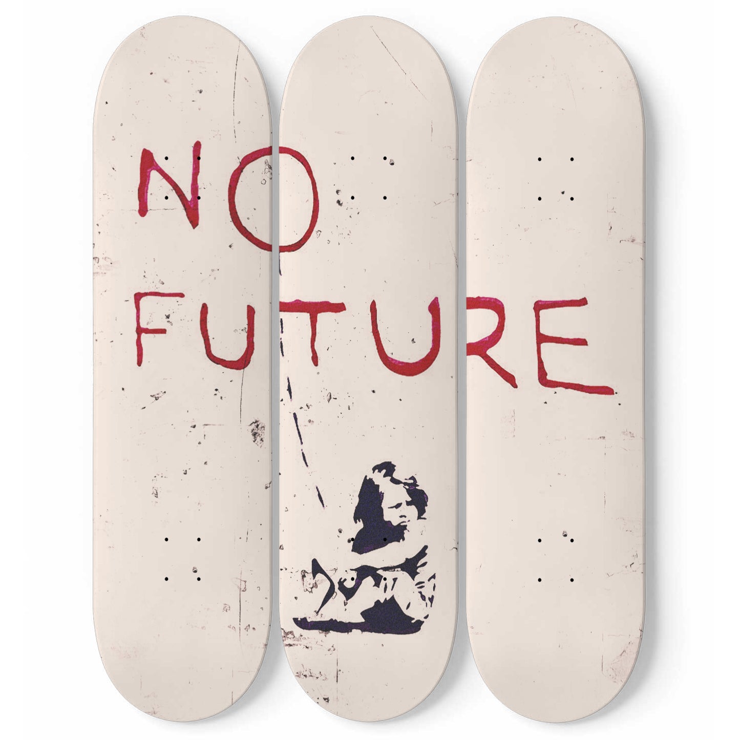 Banksy No Future Art Skateboard Wall Art Decor For Living Room No Future Banksy Print Ready To Hang