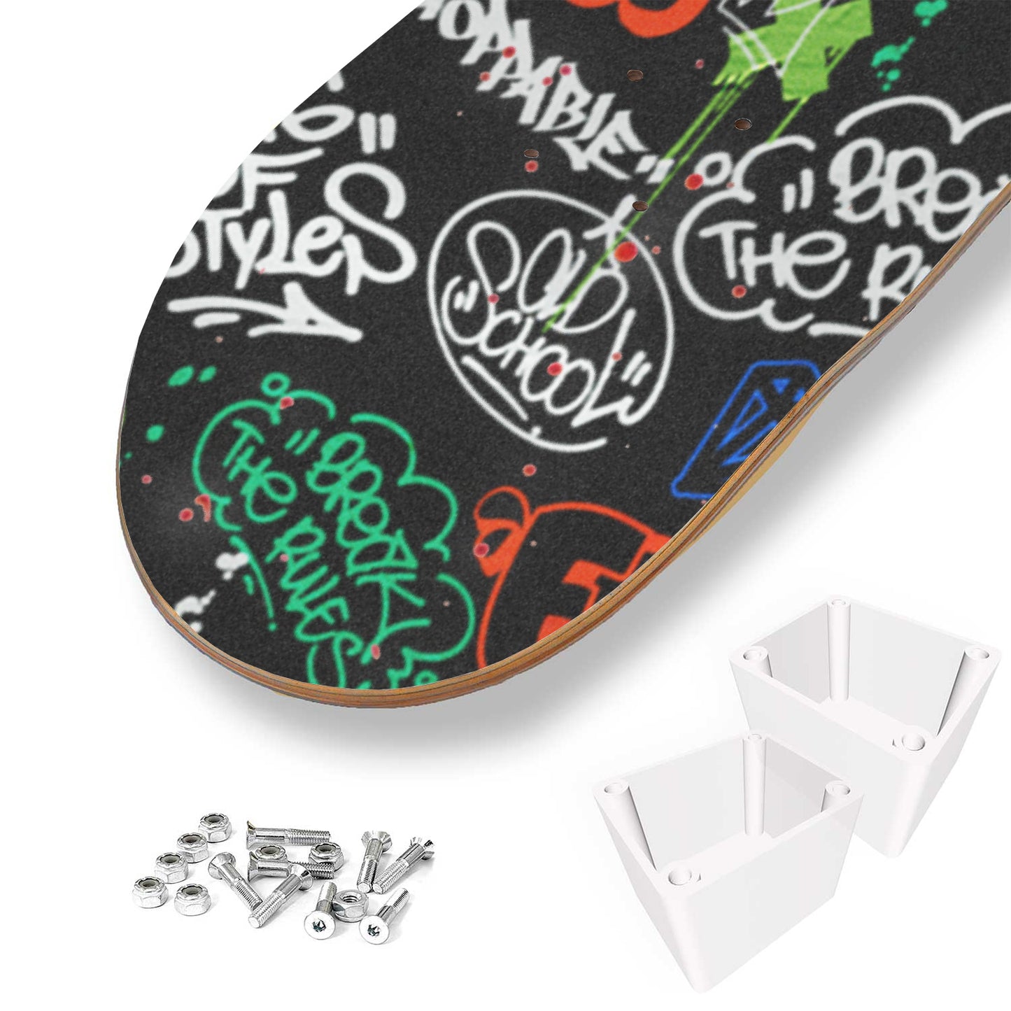 Banksy Follow Your Dreams Graffiti Skateboard Wall Art Gallery wrapped Maple Wood Ready To Hang