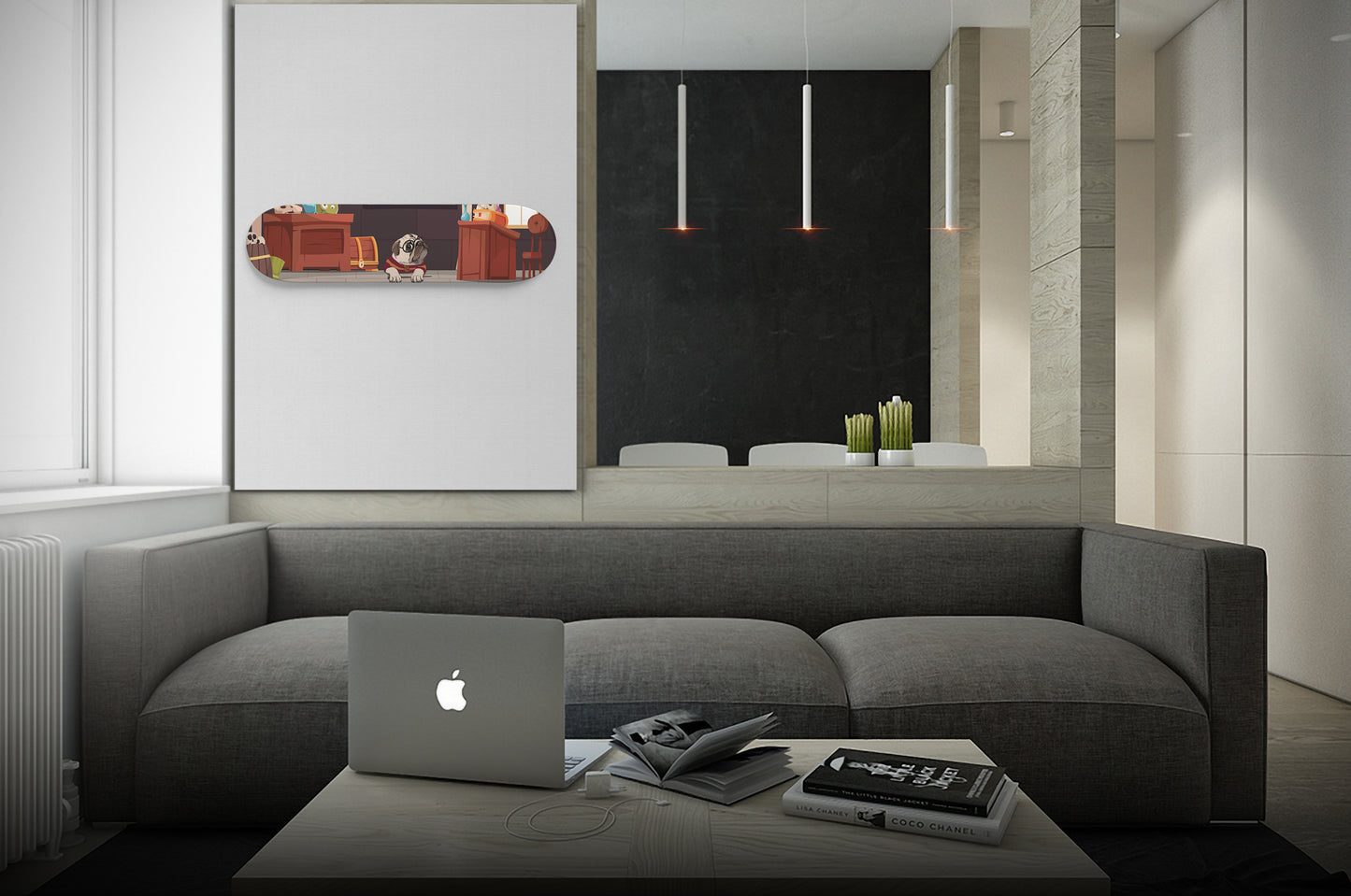 Puggy Potter- Skateboard Wall Art