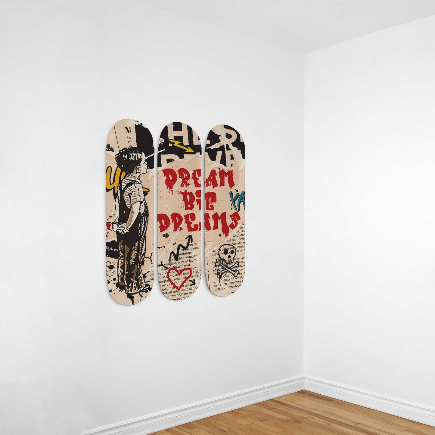 Banksy Dream Big Dreams Skateboard Art Banksy Street Art Print Large Skate Deck Art Wall Decor