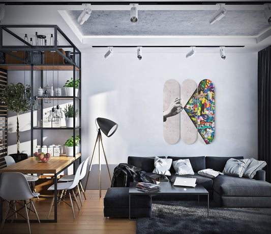 Pull Back Urban Art Skateboard Wall Art Marin Whatson Inspired Street Art Wall Decor Behind The Curtain Graffiti Decor
