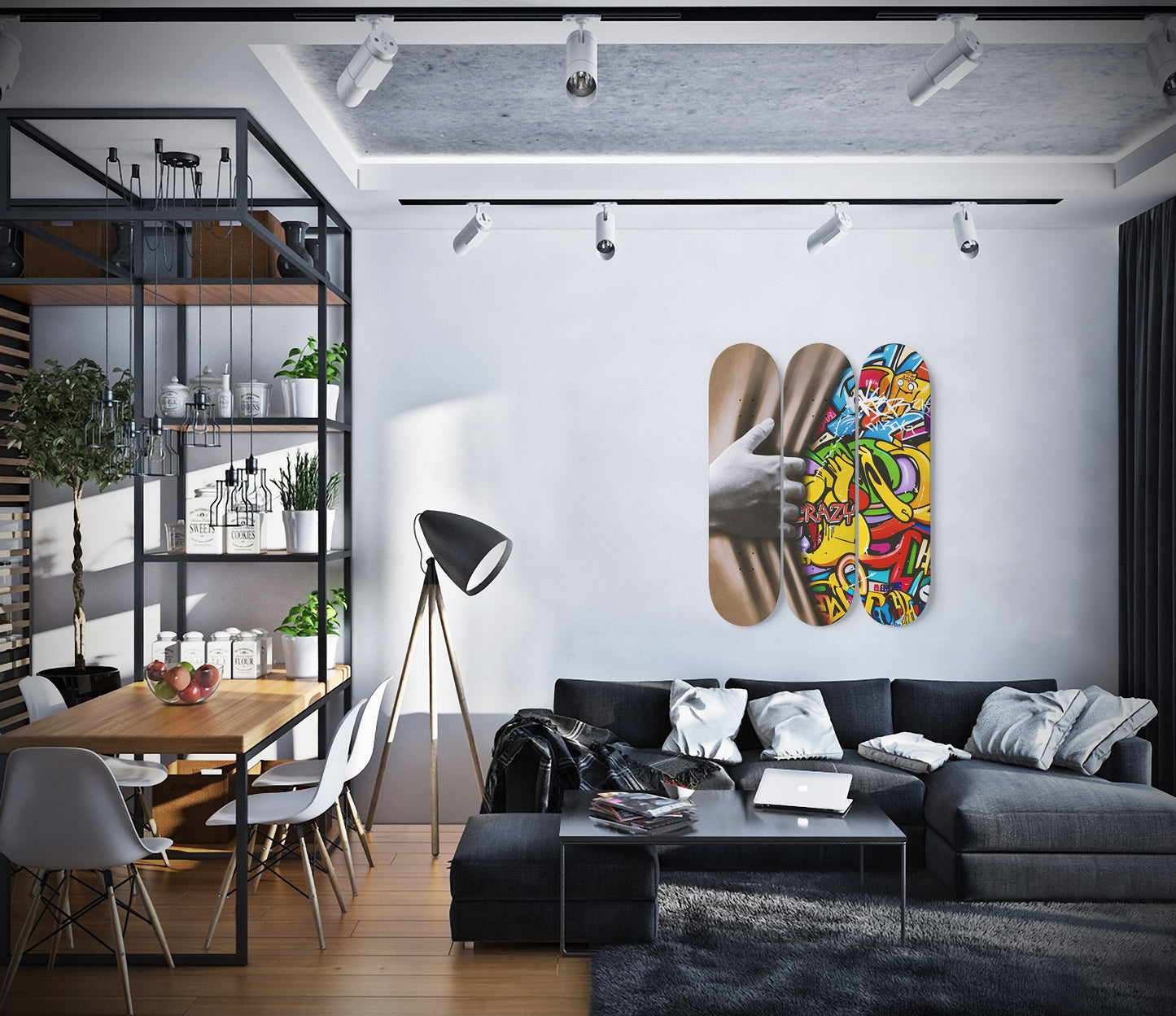 Banksy Pull Back Urban Art Skateboard Wall Art Martin Whatson Inspired Street Graffiti Art Decor