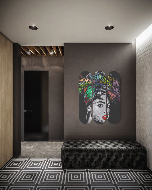 Beautiful Girls Skateboard Graffiti Wall Art For Living Room Decoration Pop Art Street Wall Decor