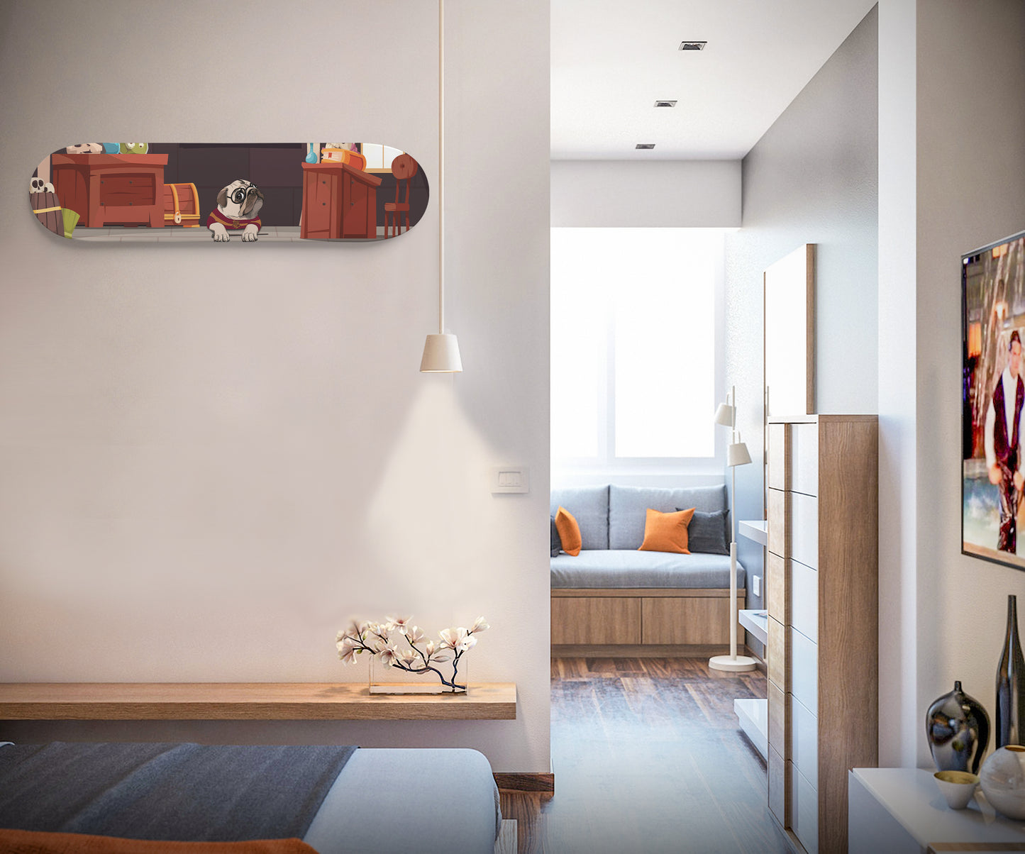 Puggy Potter- Skateboard Wall Art