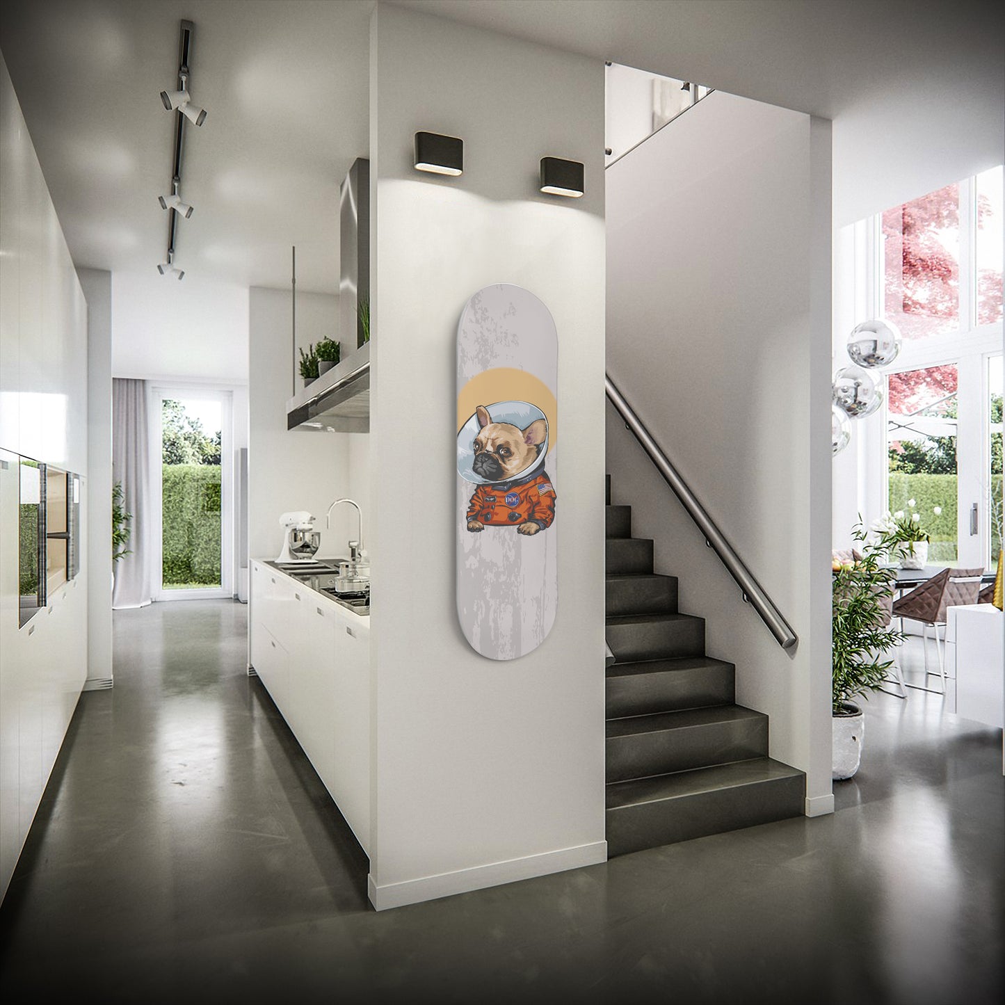 French Bulldog Astronaut - Skateboard Wall Art