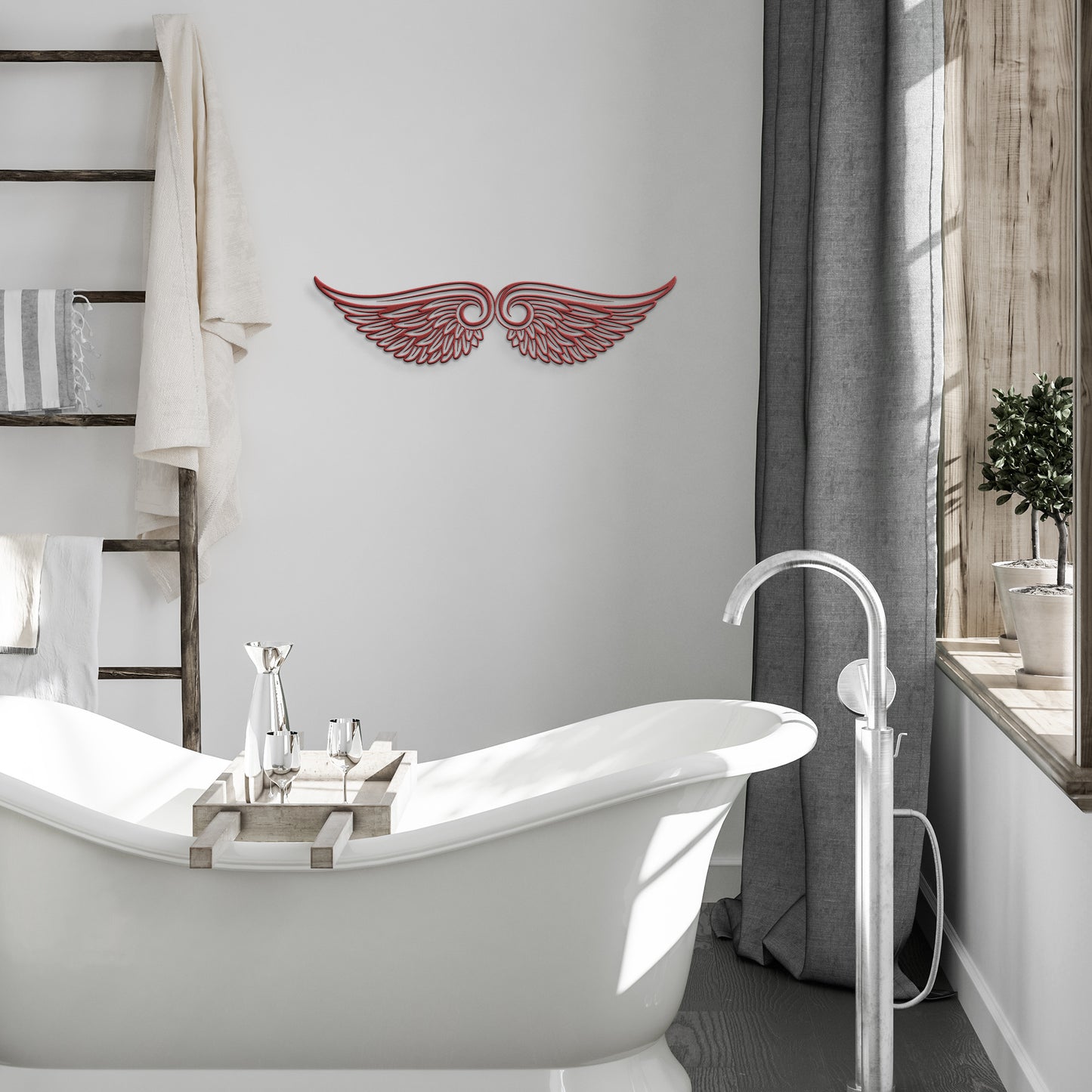 Angel Wings Metal Wall Art