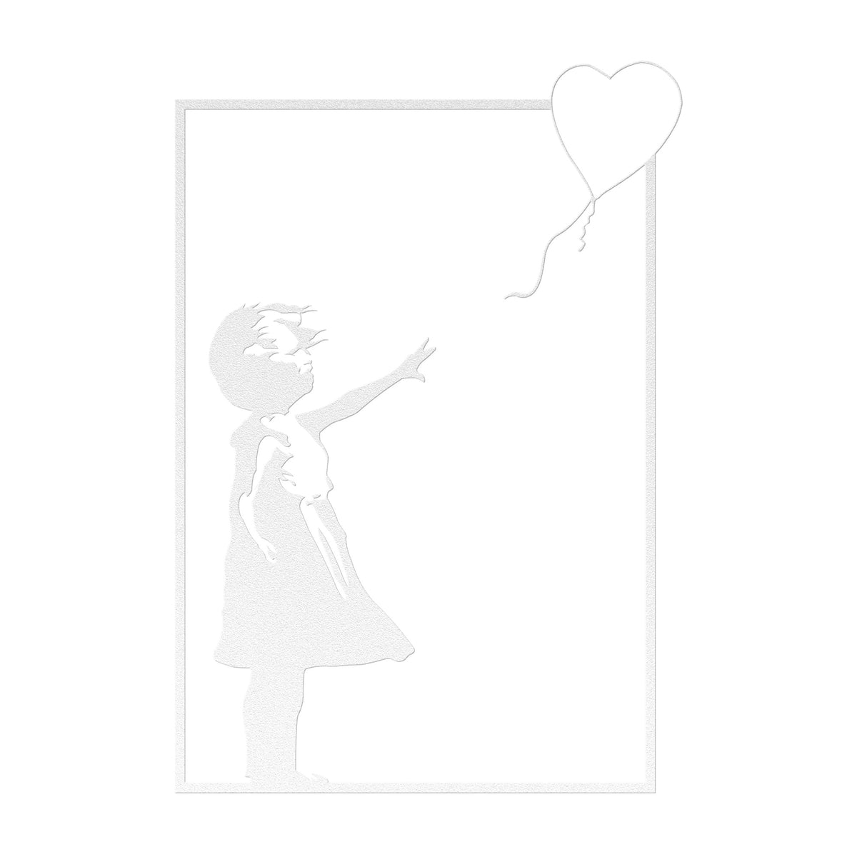Bansky Girl with Balloon Metal Wall Art