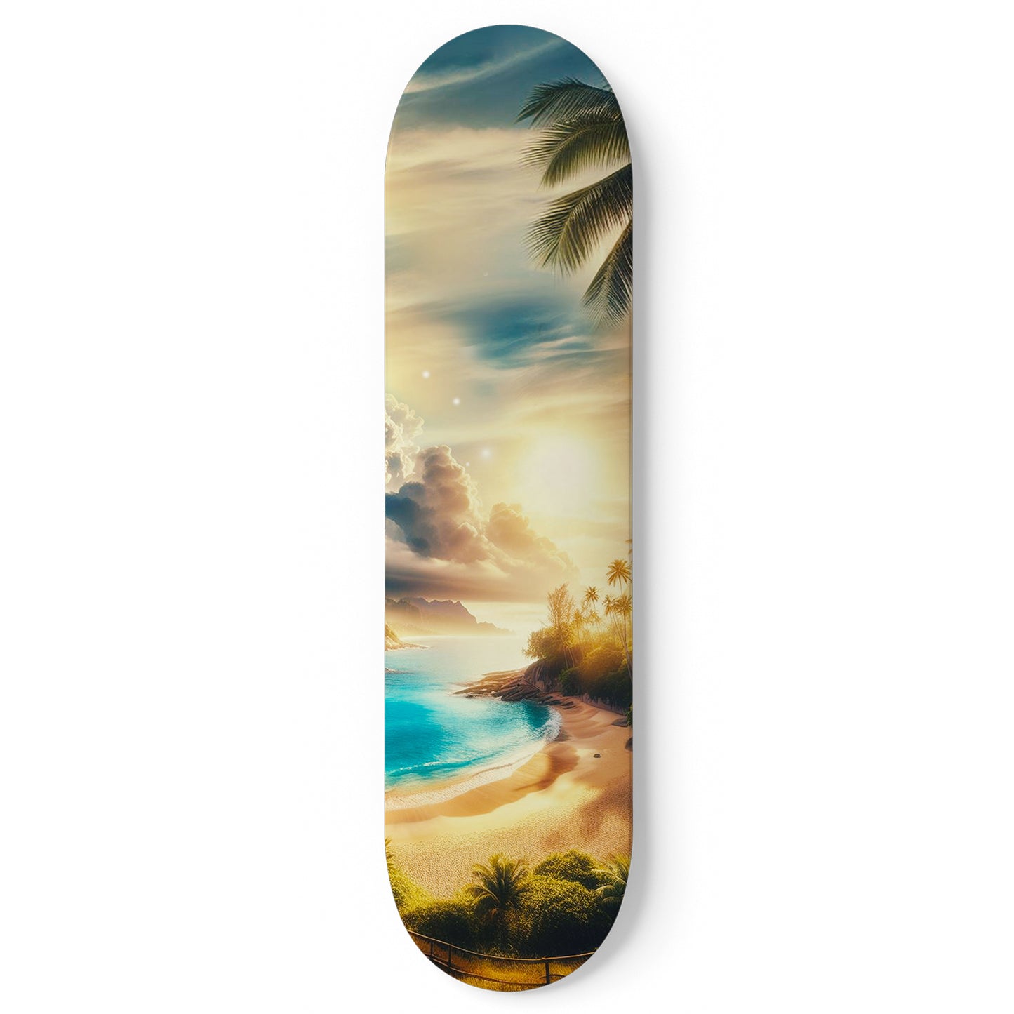 Beach 1-Deck Skateboard Wall Art