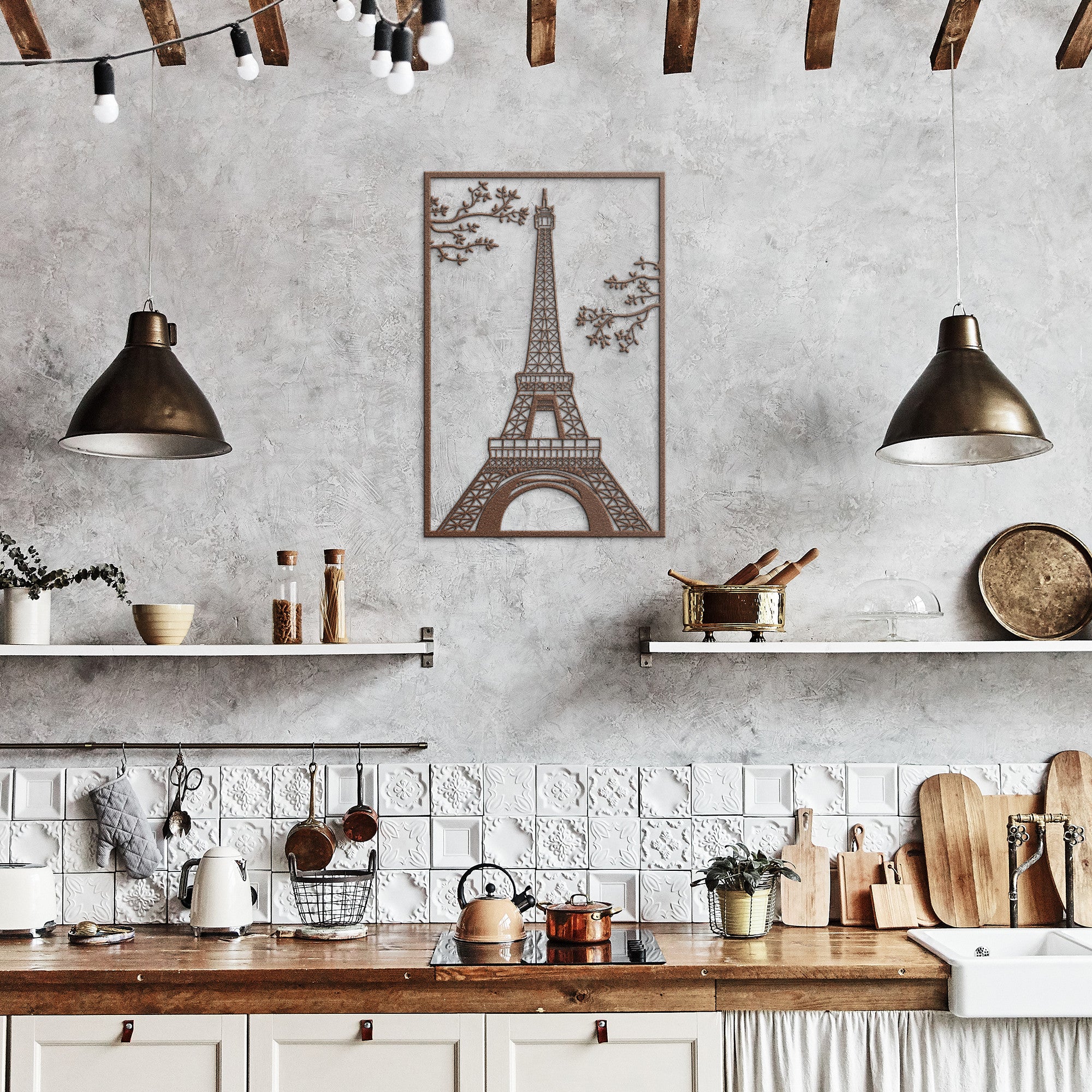 Eiffel Tower Paris France Wall Hang Art Decor Plate Country Kitchen Decor  Wall Plate Ceramic Decorative Plates for Hanging Housewarming Gift Home
