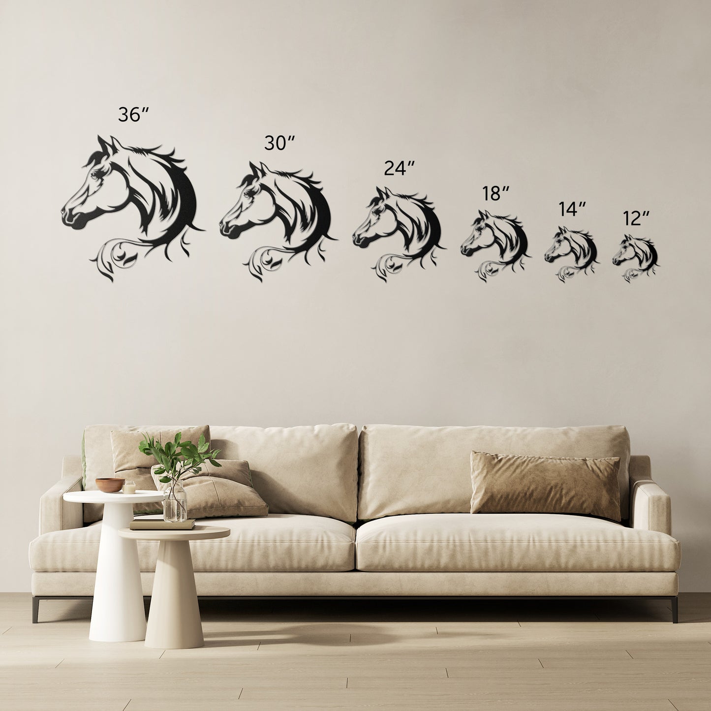 Beautiful Horse Sillhouette Metal Wall Art