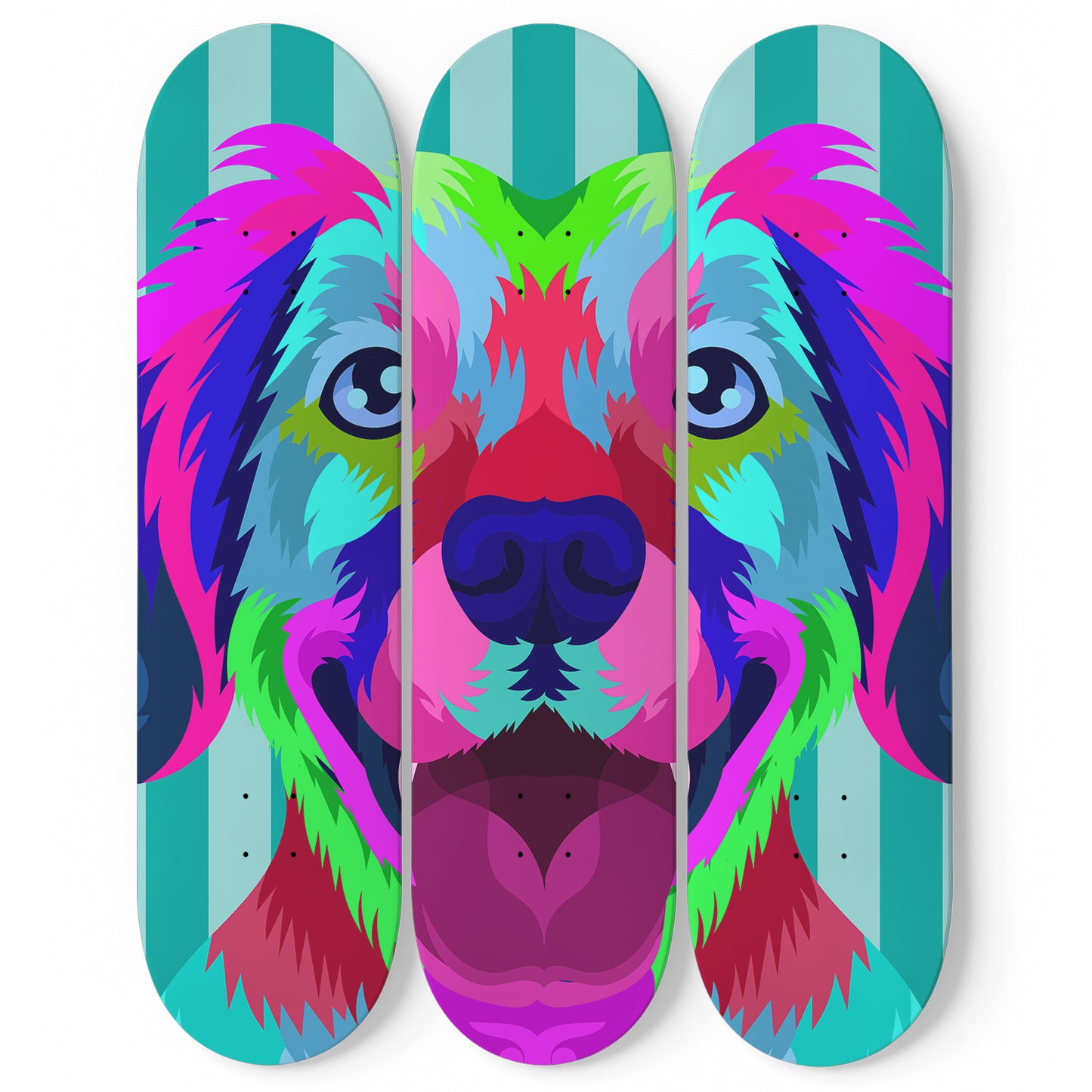 Cute Dog #5.0 3-Deck Skateboard Wall Art