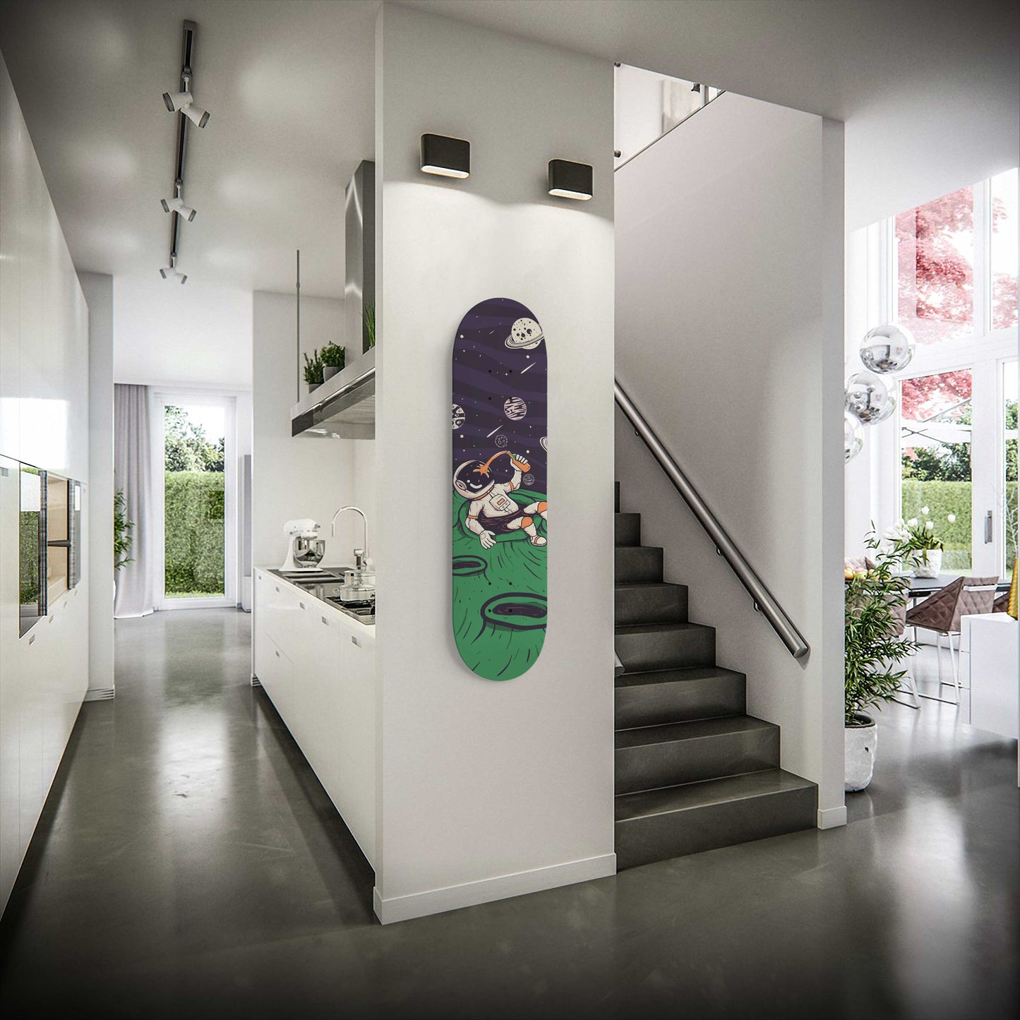 Galaxy Chillin Skateboard Wall Art